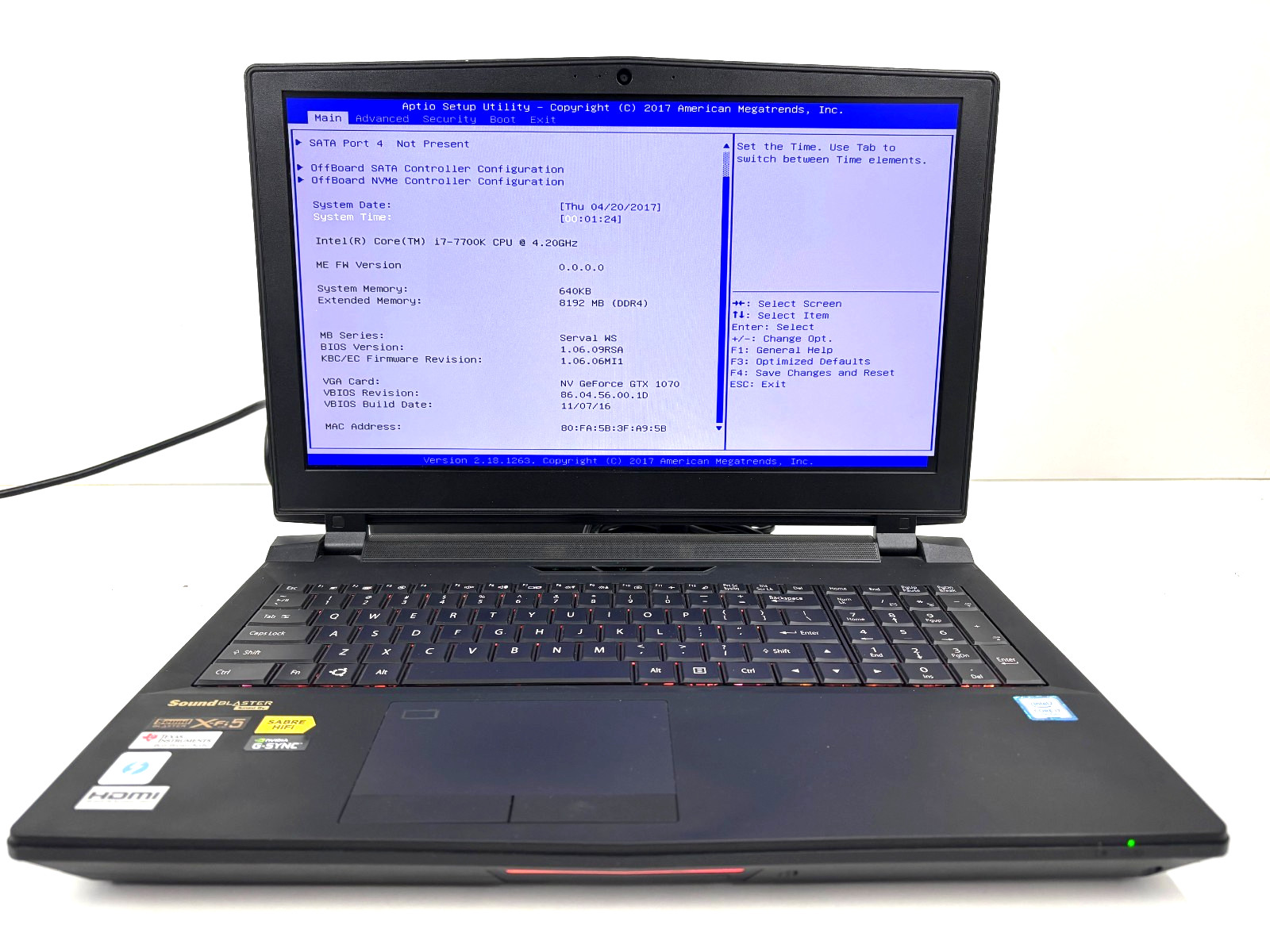 Lot (3) System76 Serval WS 17.3″ i7-7700K 4.20GHz 8GB GTX 1070 NO SSD NO BATTERY