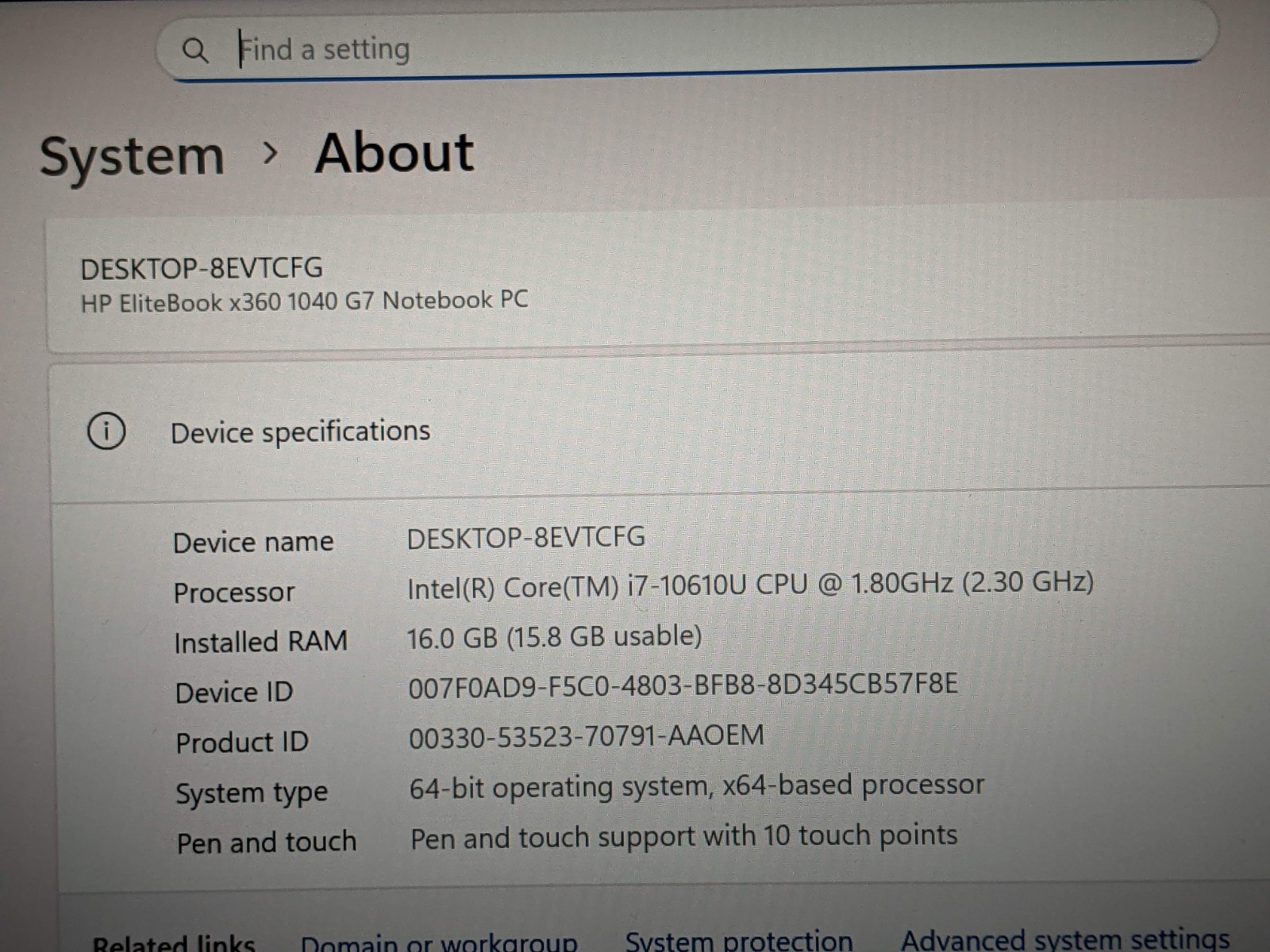 HP EliteBook x360 1040 G7 14″ FHD TOUCH i7-10610U 1.8GHz 16GB 256GB SSD W11P +PA