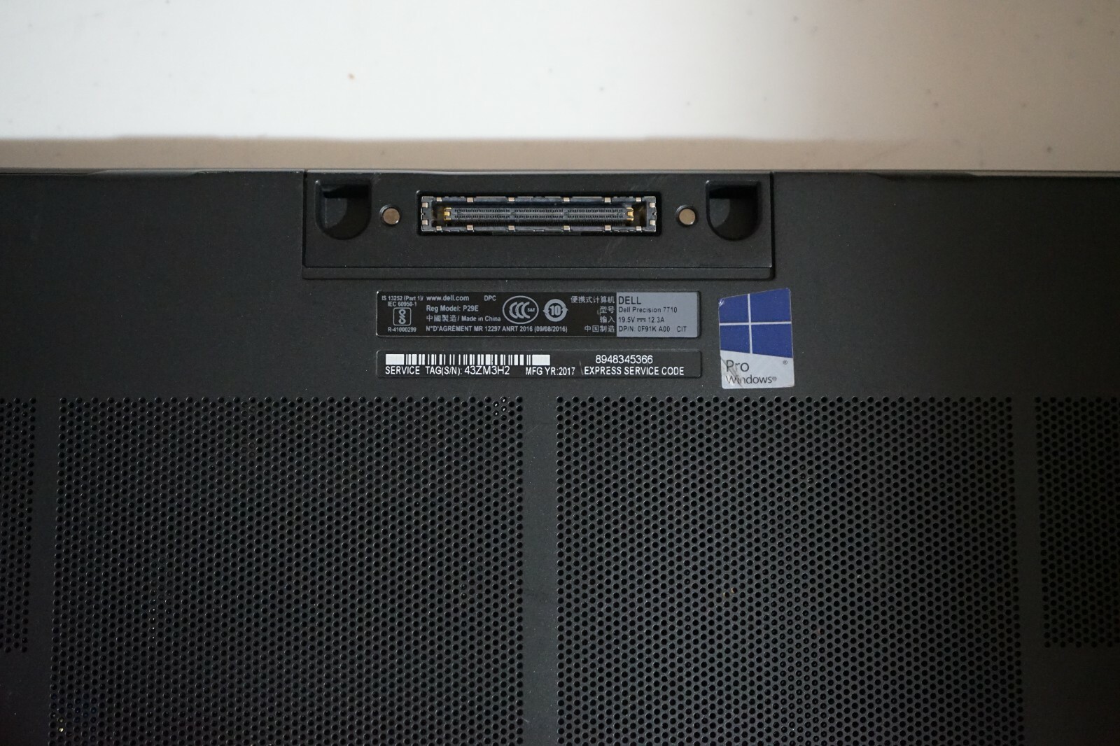 ^ Dell Precision 7710 Intel Core i7-6820HQ @2.70GHz 8GB Ram No HD “READ” #C1180