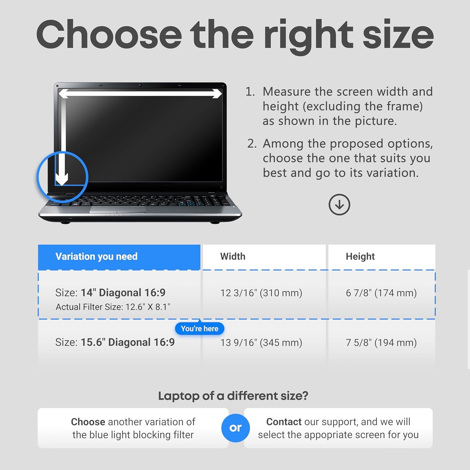 Blue Light Screen Protector for 14 Inch Computer Monitor and Laptop – Anti-UV Fi