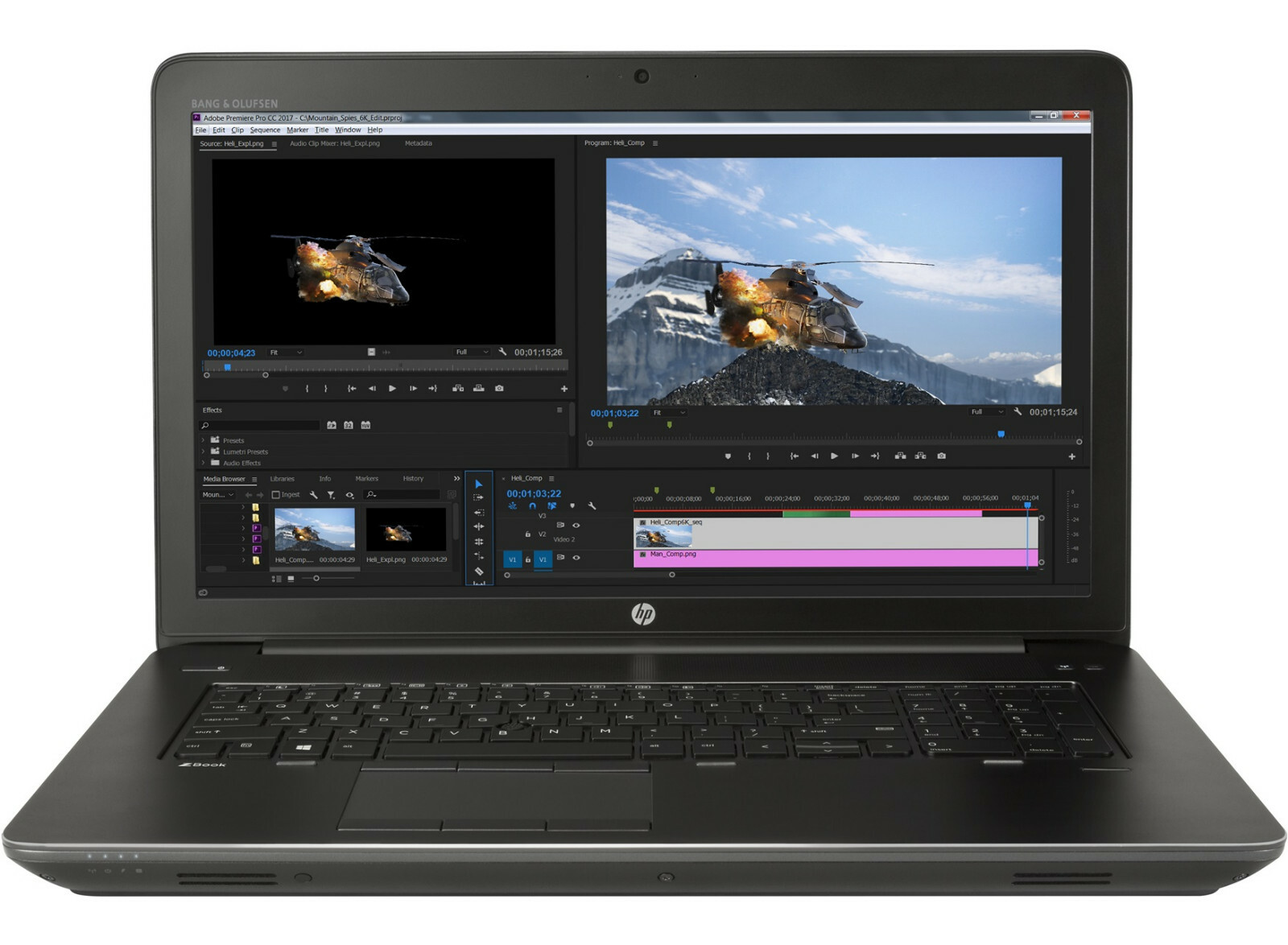 HP ZBook 17 G3 DREAMCOLOR Xeon-Quad 6TB (NVMe + SSD) 64GB 17.3″ 4K M5000M 8GB