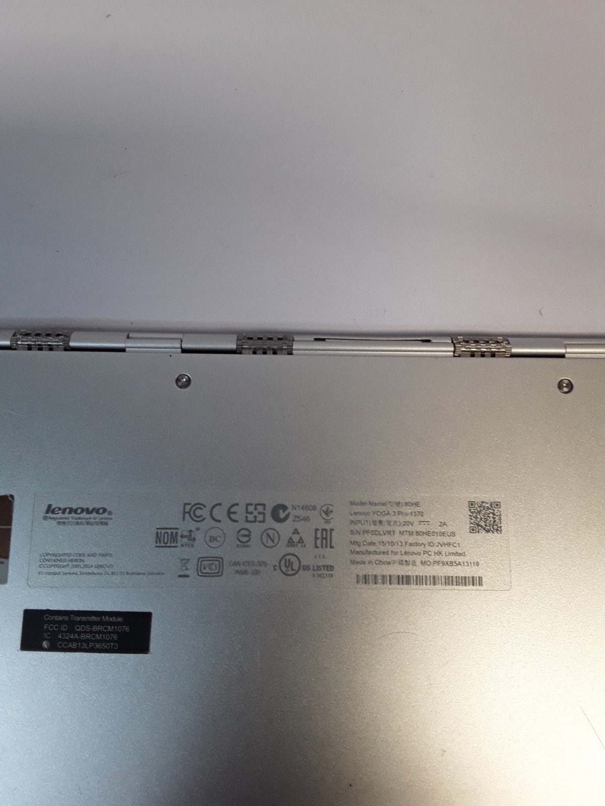 Lenovo Yoga 3 Pro-1370 Touchscreen Intel Core M-5Y71 8GB RAM 512GB SSD W10 Home