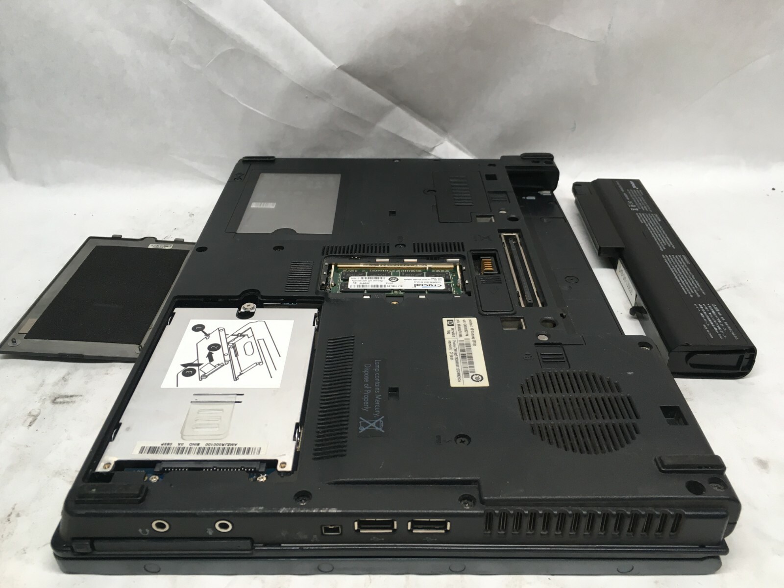 HP Compaq 6910p 14″ Laptop For Parts/Repair Powers on No Video NO HDD/RAM JR