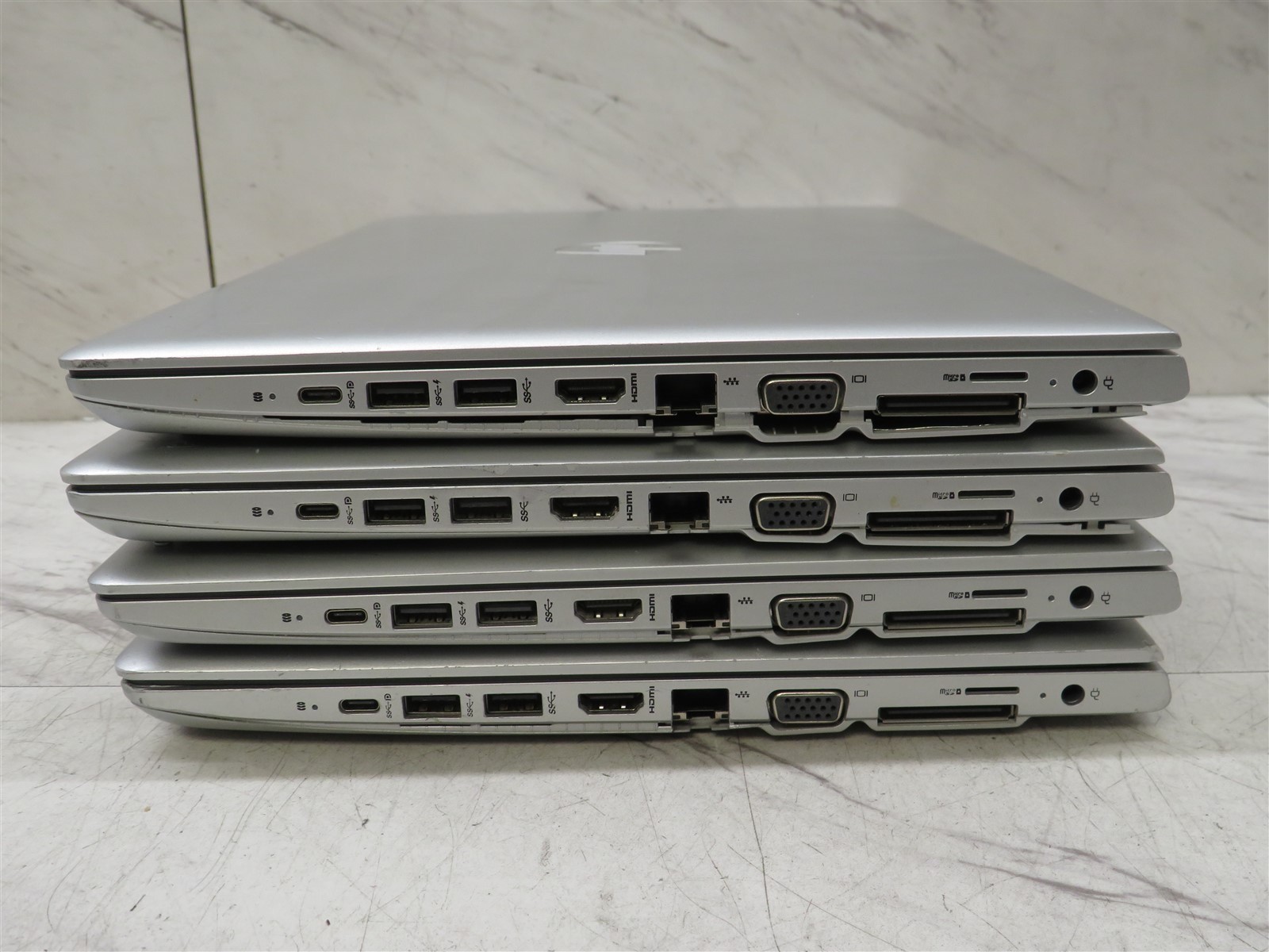 Lot of 4 HP ProBook 640 G4 16GB RAM Intel Core i5-8350U@1.70GHz 14″