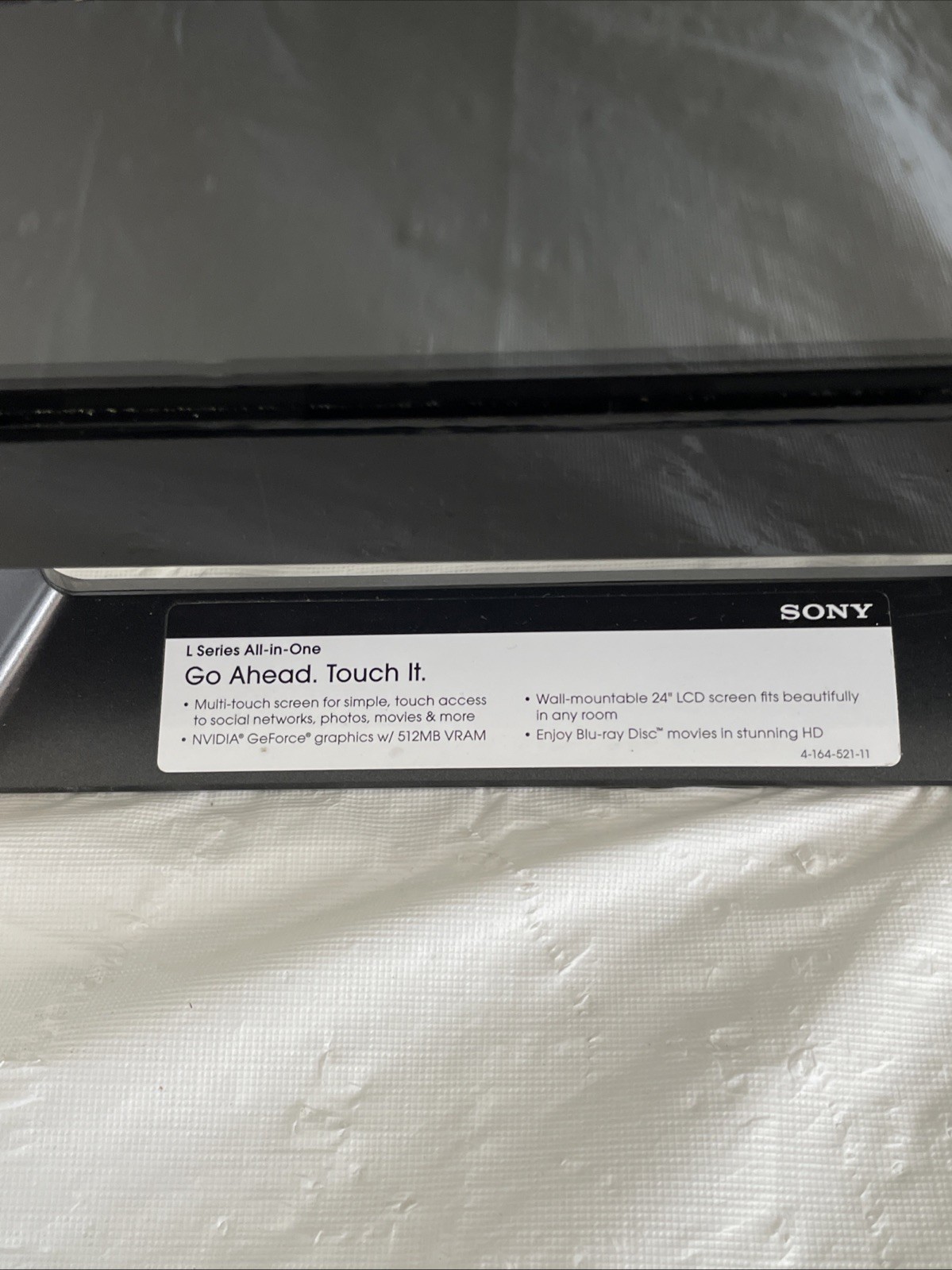 Sony VAIO VPCL114FX 24” All-In-One PC | Core 2 Duo | 4GB | Bad CD Drive | NO HDD