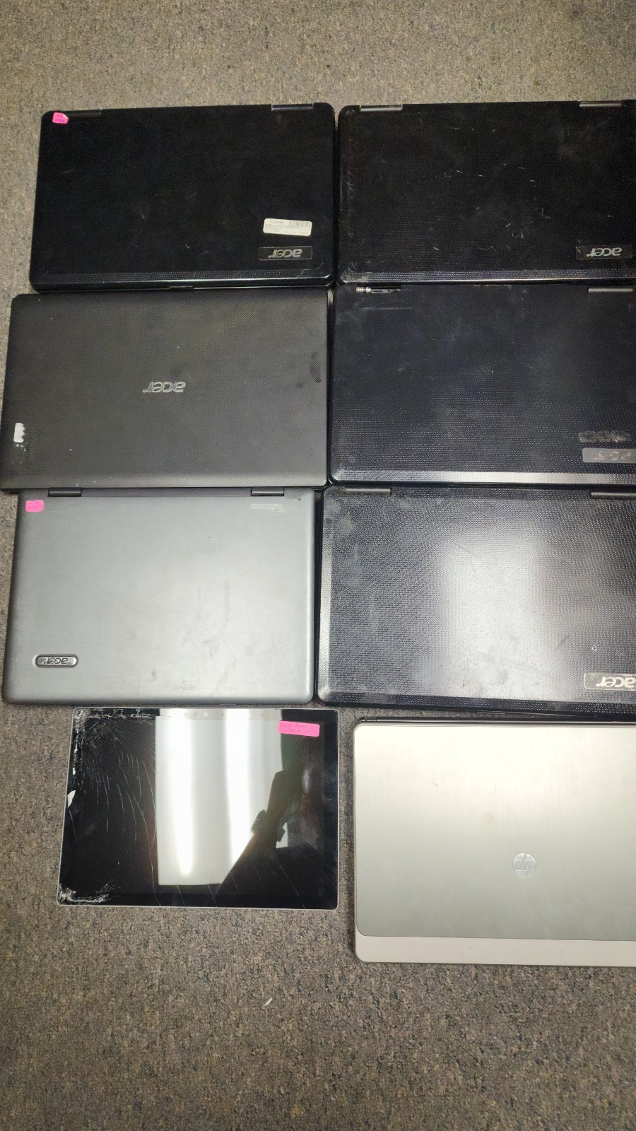 MIXED LOT OF 8 LAPTOPS FOR PARTS OR REPAIR !!! READ DESCRIPTION!!!