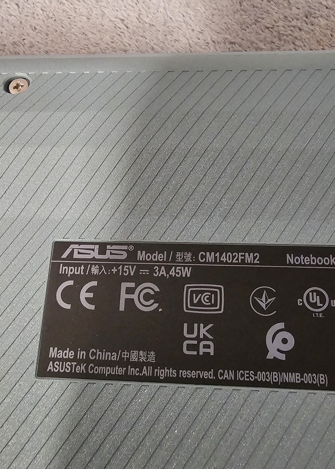 💻Asus Chromebook CM1402FM2A-WS44FT 14″ MT Kompanio 520 4GB 64GB eMMC Read Desc.