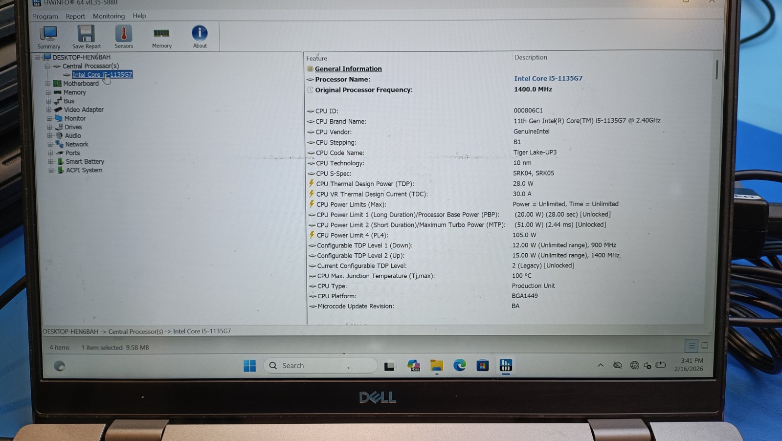 Dell Latitude 3320 13.3″Intel Core i5-1135G7 8GB WIN 10 LIC NO HDD NO A/C TESTED