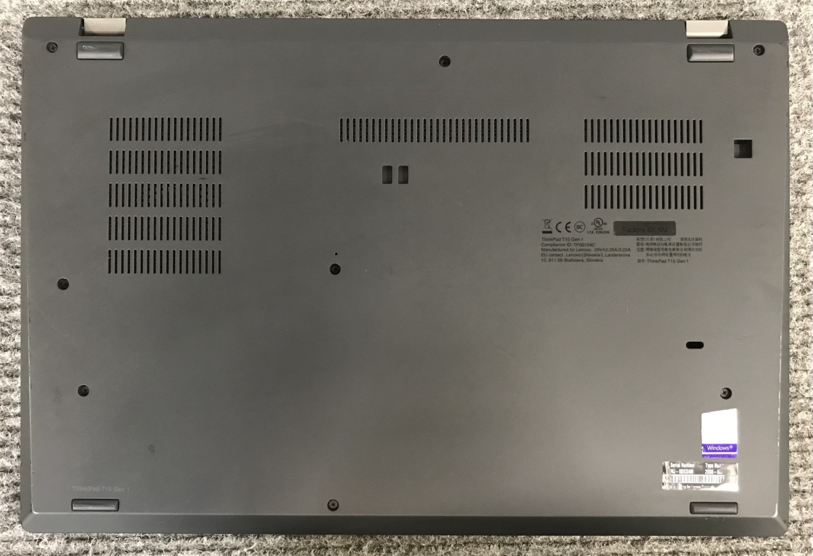 Lenovo ThinkPad T15 Gen 1 15.6″ Laptop i5-10210U 8GB RAM 256GB NVMe