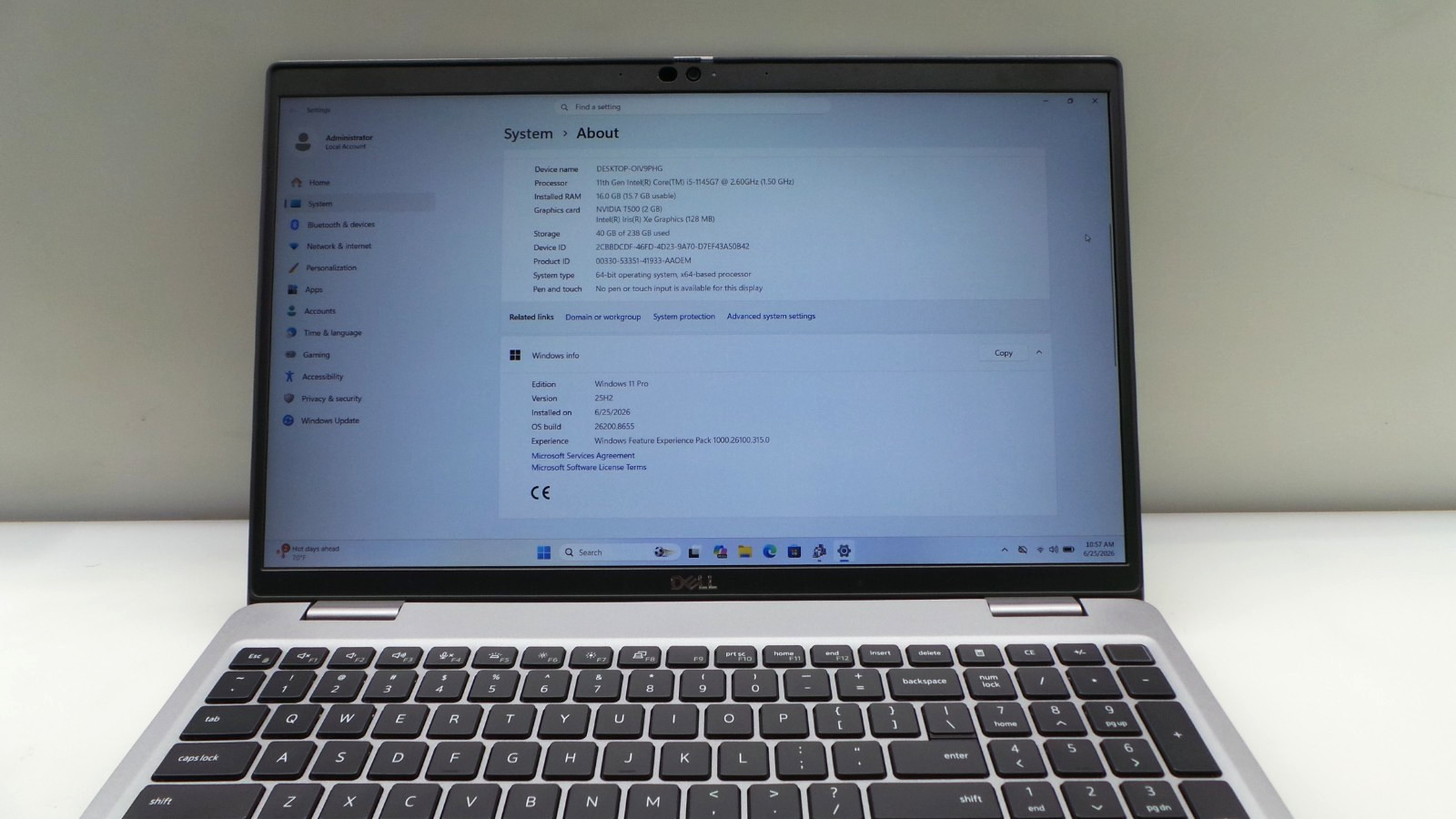Dell Latitude 3560 15.6″ | i5-1145G7 2.60GHz | 16GB RAM 256GB NVMe | WIN 11 PRO