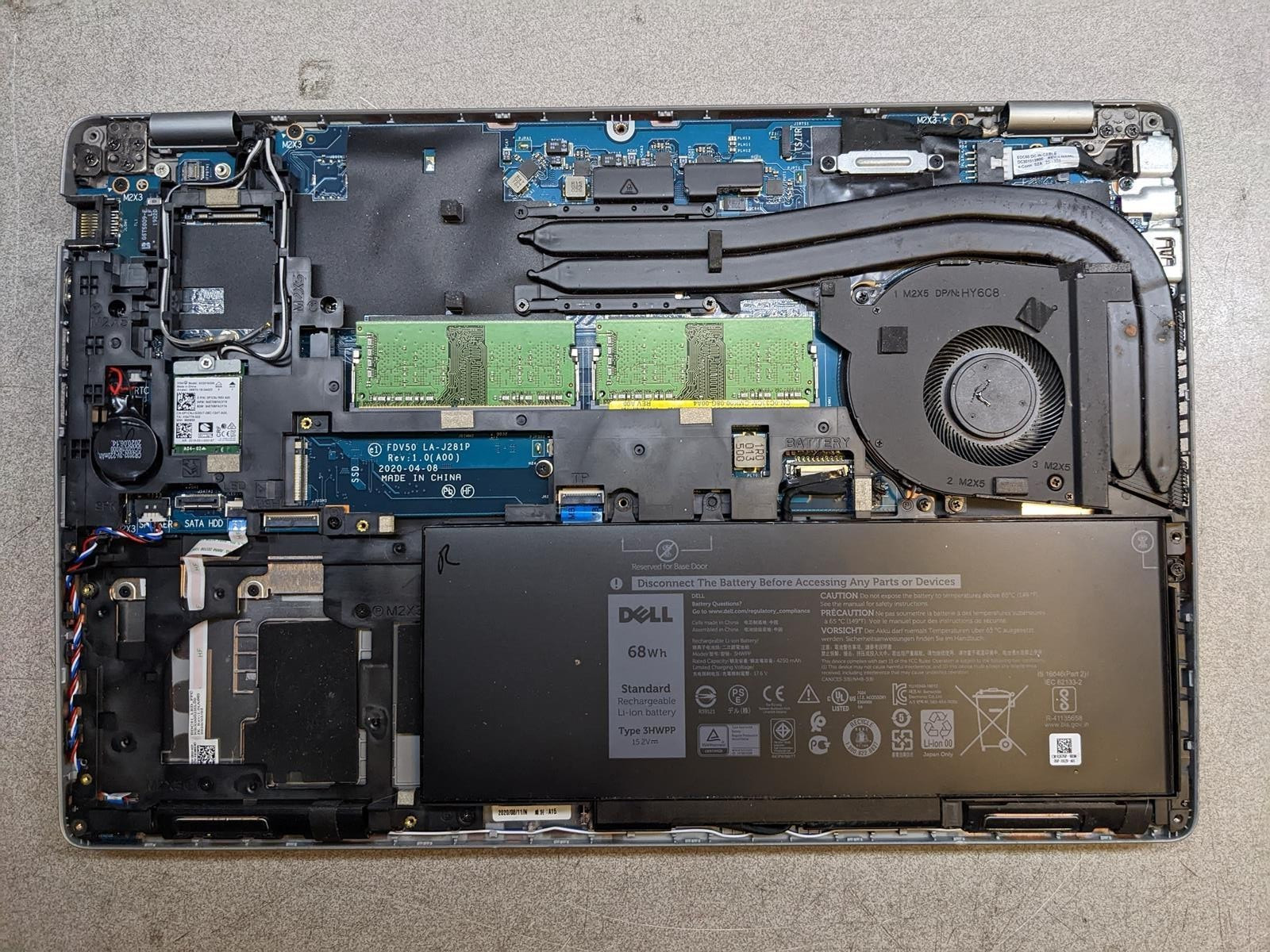 DELL LATITUDE 5511 i7-10850H @ 2.70 GHz, 8GB RAM, NO HDD/OS