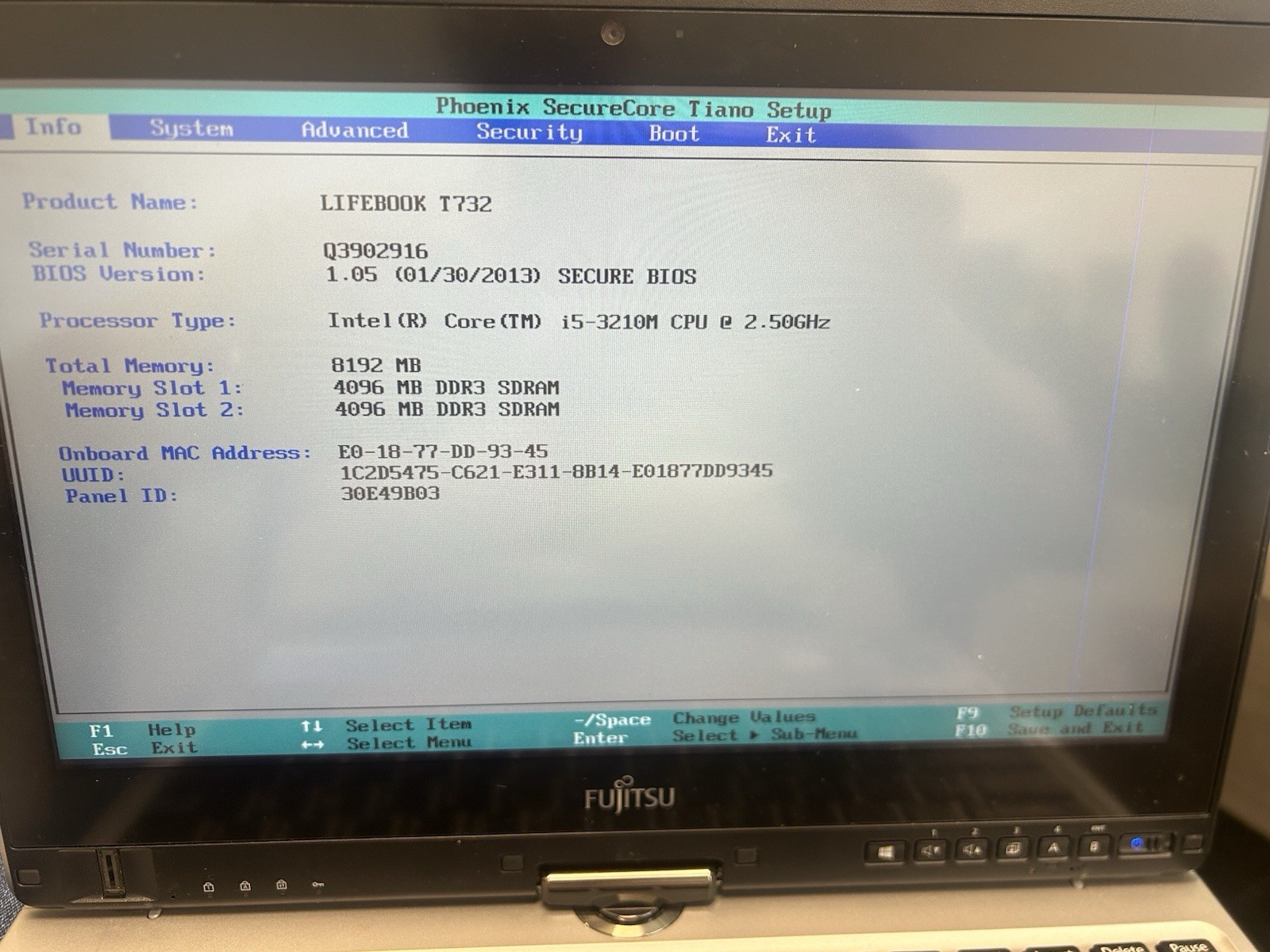Fujitsu Lifebook T732 12.5″ i5-3210M 8GB 500GB XP Touchscreen Tablet Laptop READ