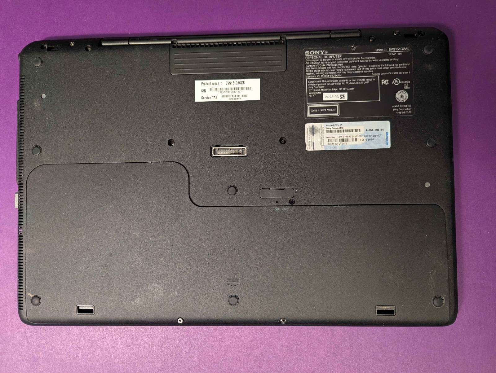 Sony Vaio SVS13A25PXB 13″ S Series Rare (2012) Carbon Fiber [USED/NOT WORKING]