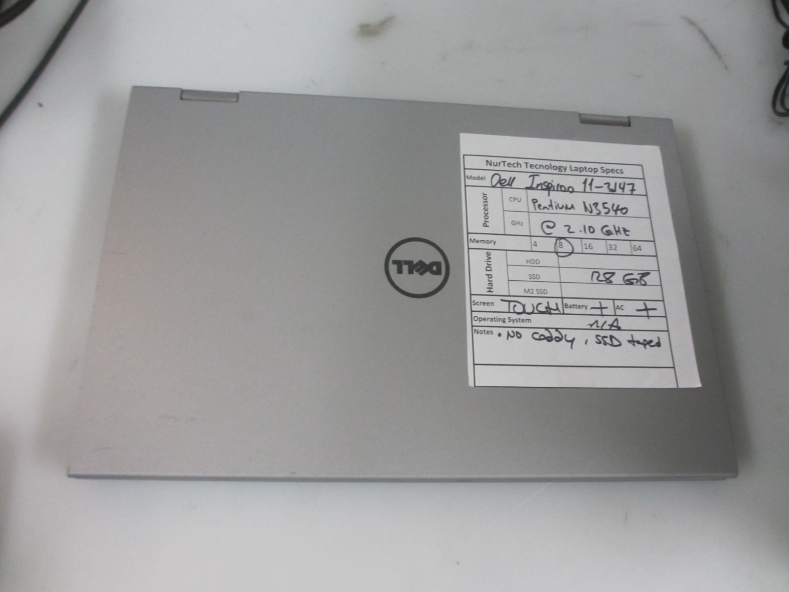 Dell Inspiron 11-3147 11″ Pentium N3540 2.10GHz 8GB 128GB NOOS Laptop + AC READ