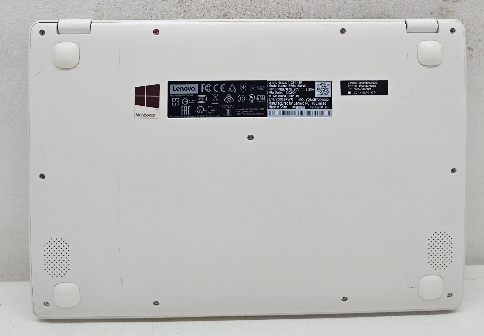 Lenovo IdeaPad 110S-11IBR Laptop Intel Celeron N3060 2GB Ram 32GB NO OS (FL)