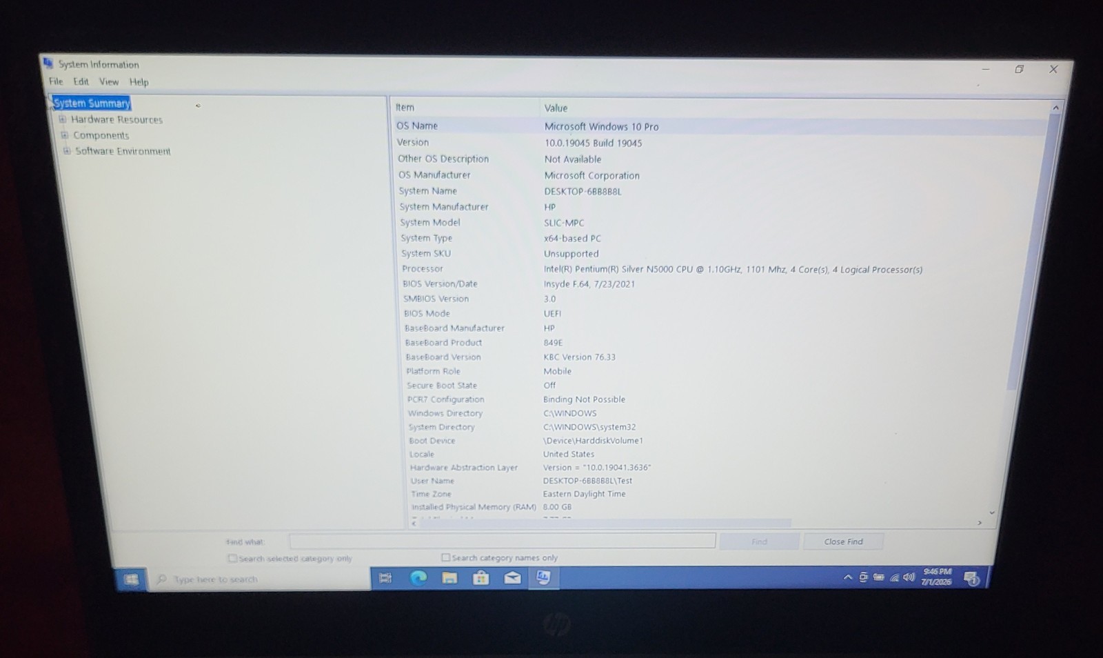 HP 14-ck0061st Pentium Silver N5000 @ 1.1GHz 8GB RAM 1TB HDD Win 10 Pro Laptop