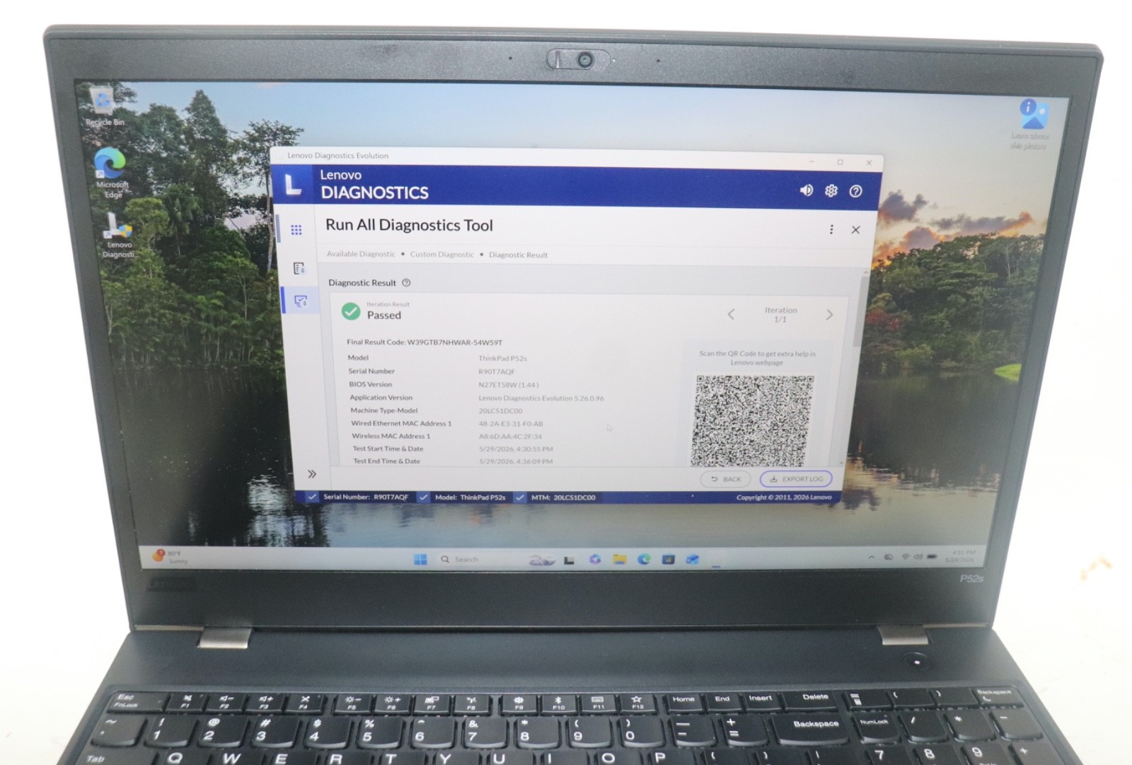 Lenovo ThinkPad P52s|Intel core i7@1.80GHz|32GB RAM|256GBSSD|WIN11.Prof|NVIDIA