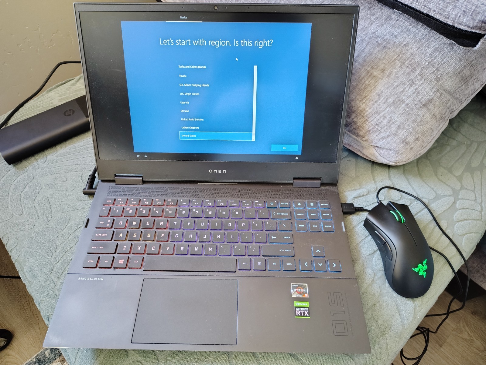 HP Omen 15 Gaming Laptop AMD Ryzen 9 5900HX 8 Core 32 GB RAM with Accessories!