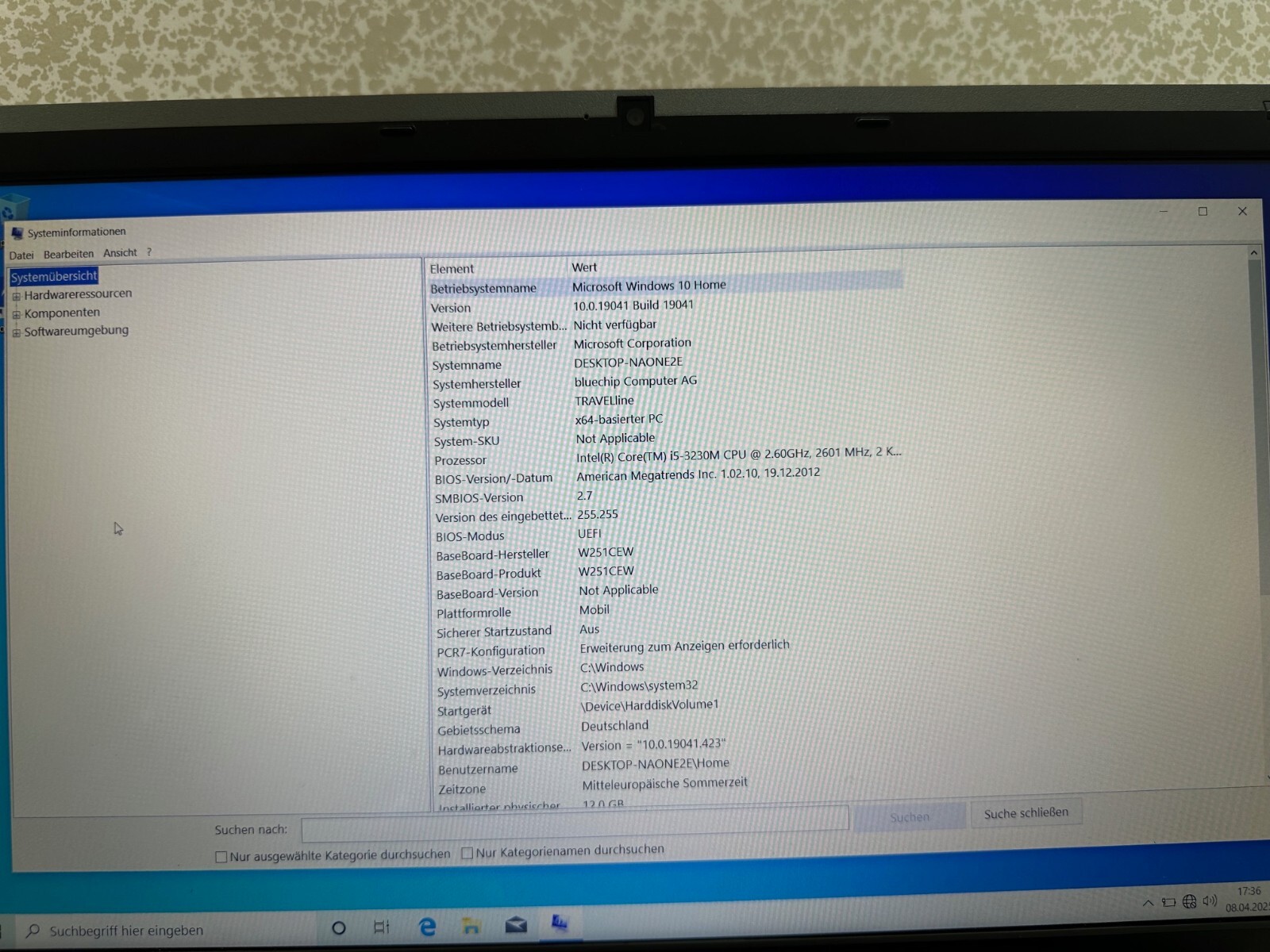 Proline Professional W25CEW Intel Core i3, 128GB SSD, 12GB RAM 15 inch Laptop
