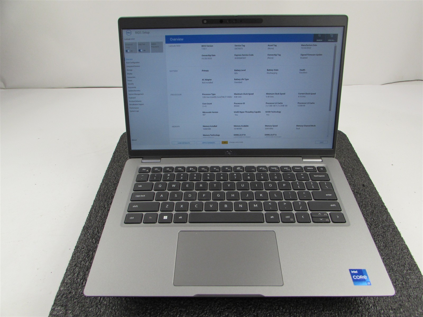DELL LATITUDE 5430 1920X1080 FHD CORE I7-1265U 512GB SSD 16GB RAM NO O.S