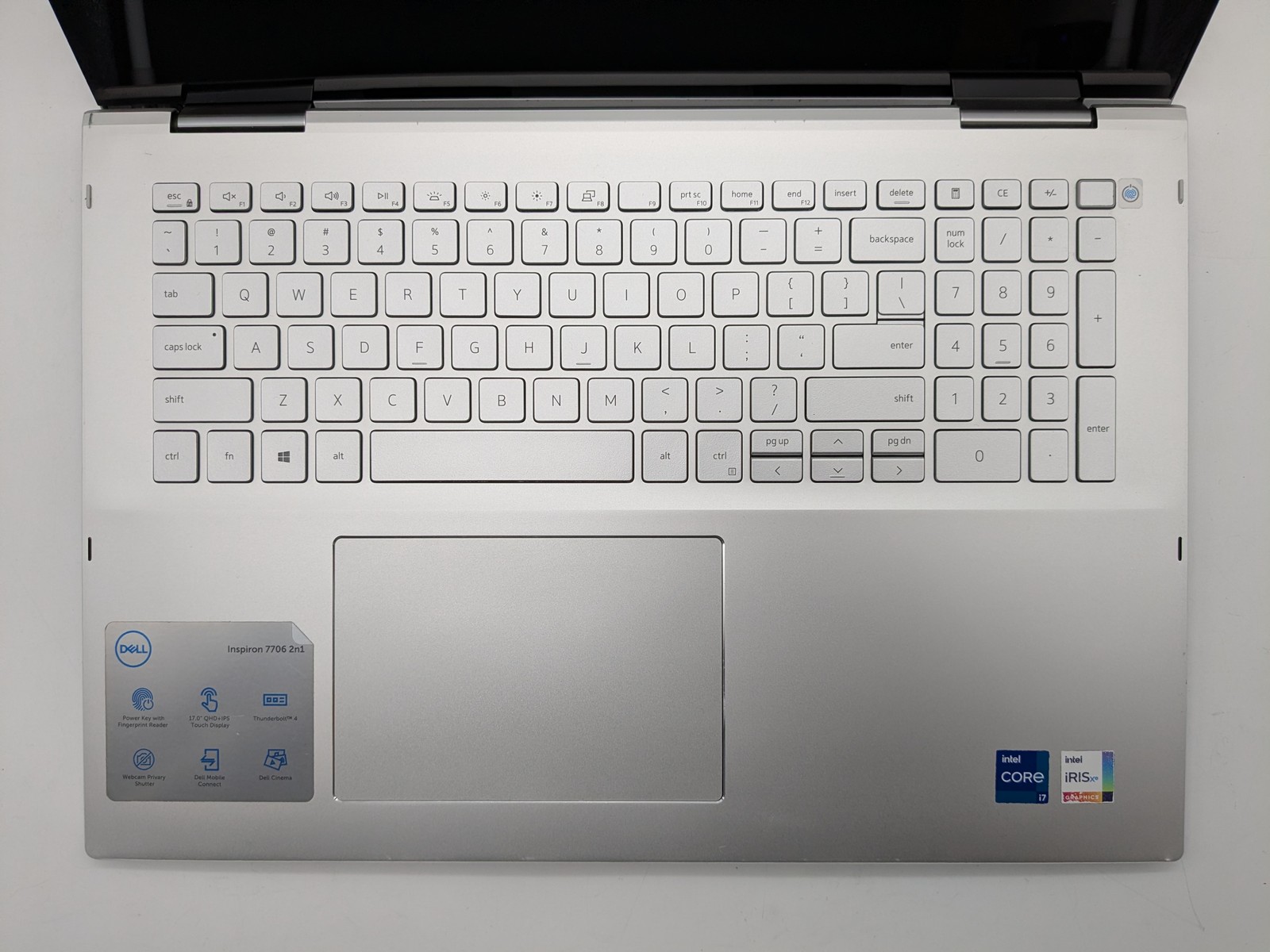 Dell Inspiron 7706 2-in-1 17″ Touch I7-1165G7 512GB 16GB W11 Webcam FP Reader