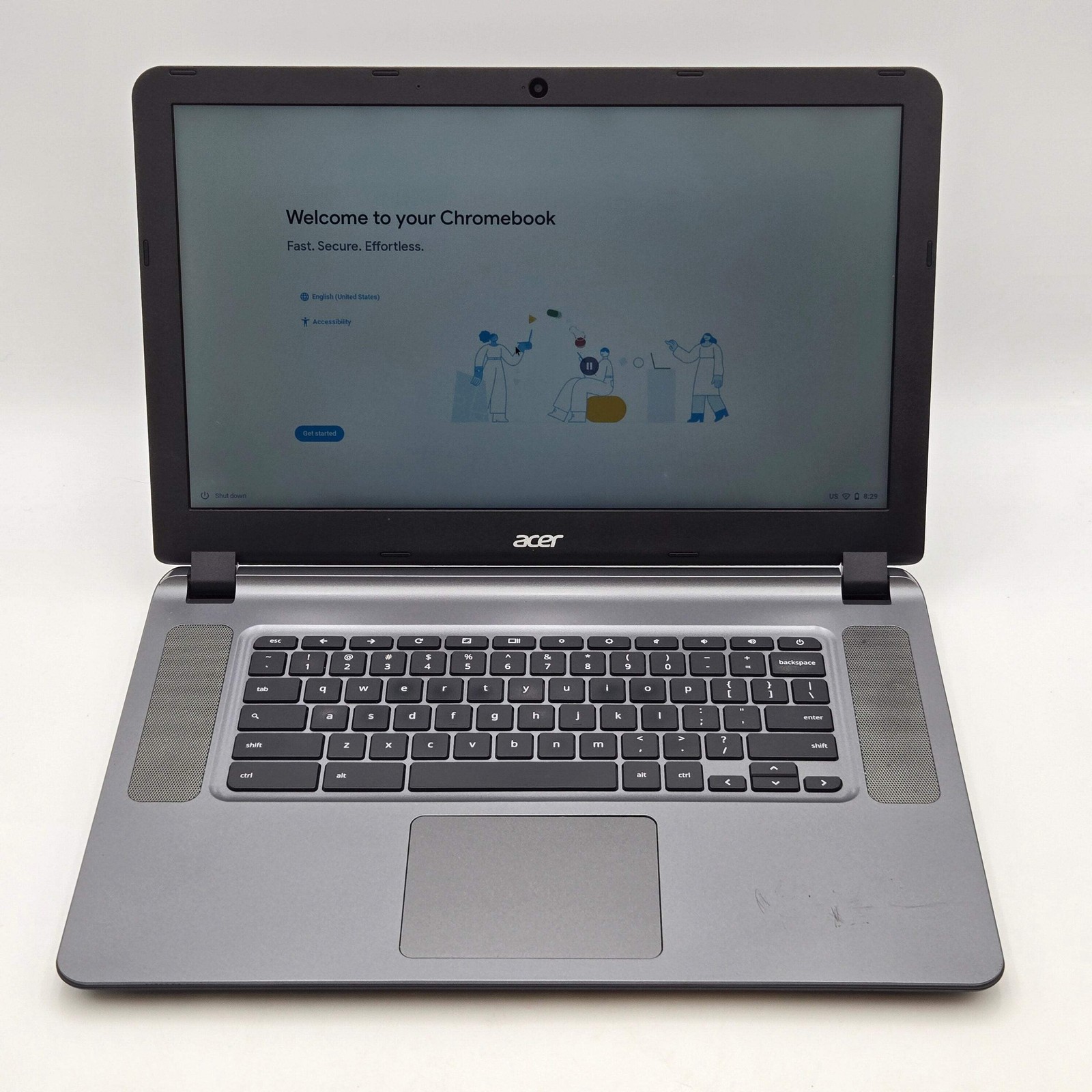 Acer CB3-532 Series N15Q9 Chromebook 15-inch Intel Celeron 16GB SSD 2GB RAM
