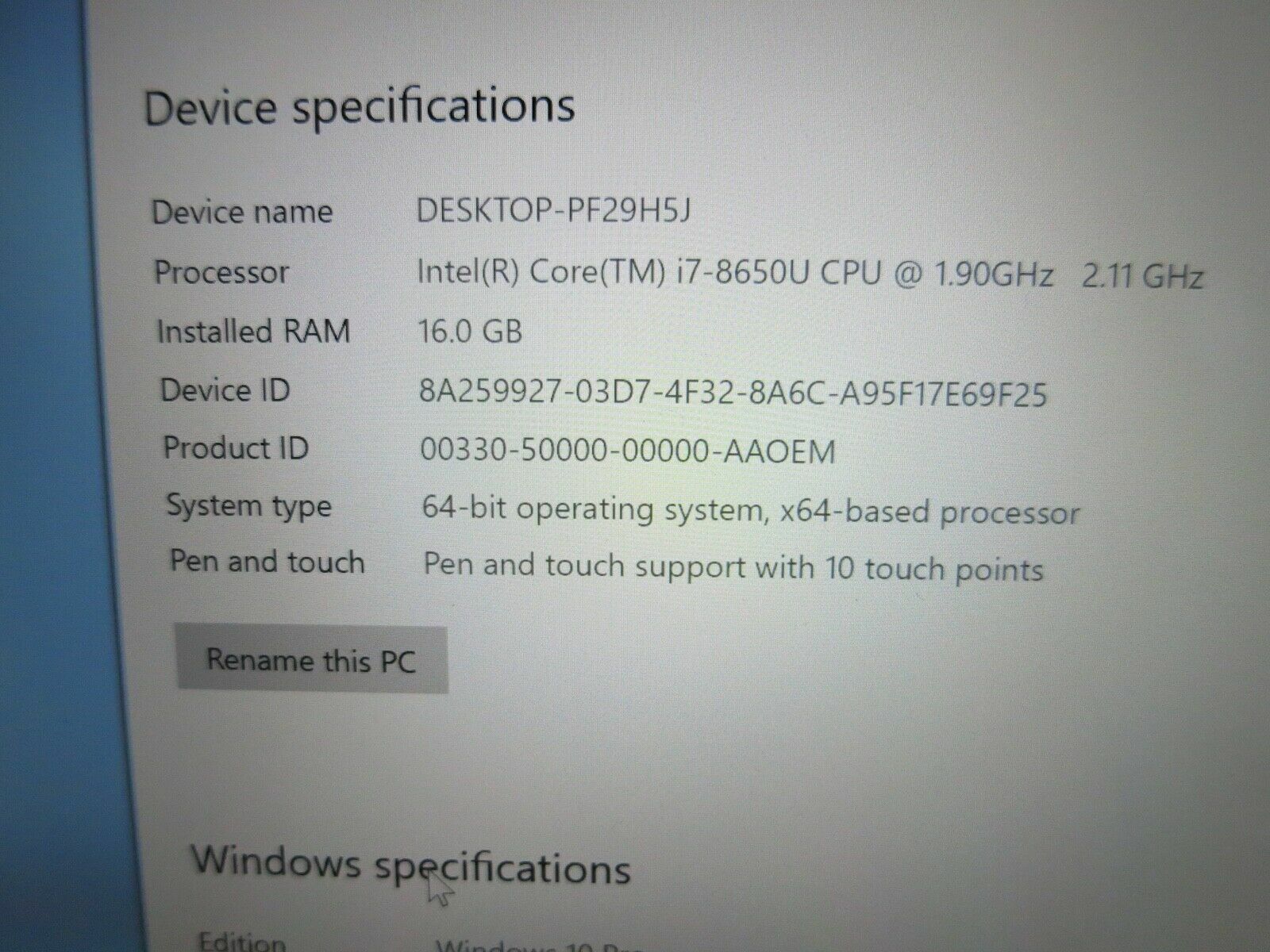 *NEW* Surface Book 2 15 Inch i7 8650 256GB SSD 16GB RAM GeForce GTX 1060