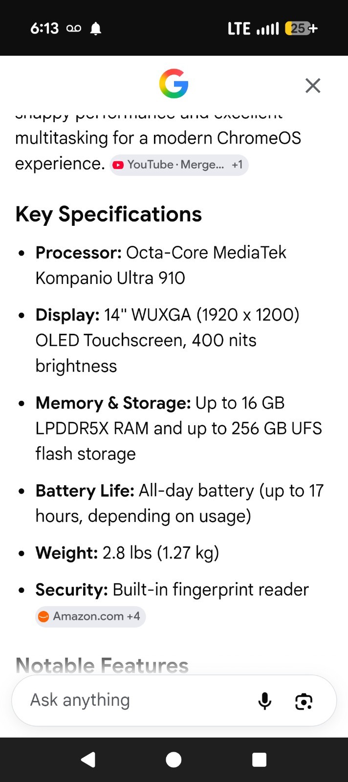 Chromebook Plus 14 inch touchscreen laptop