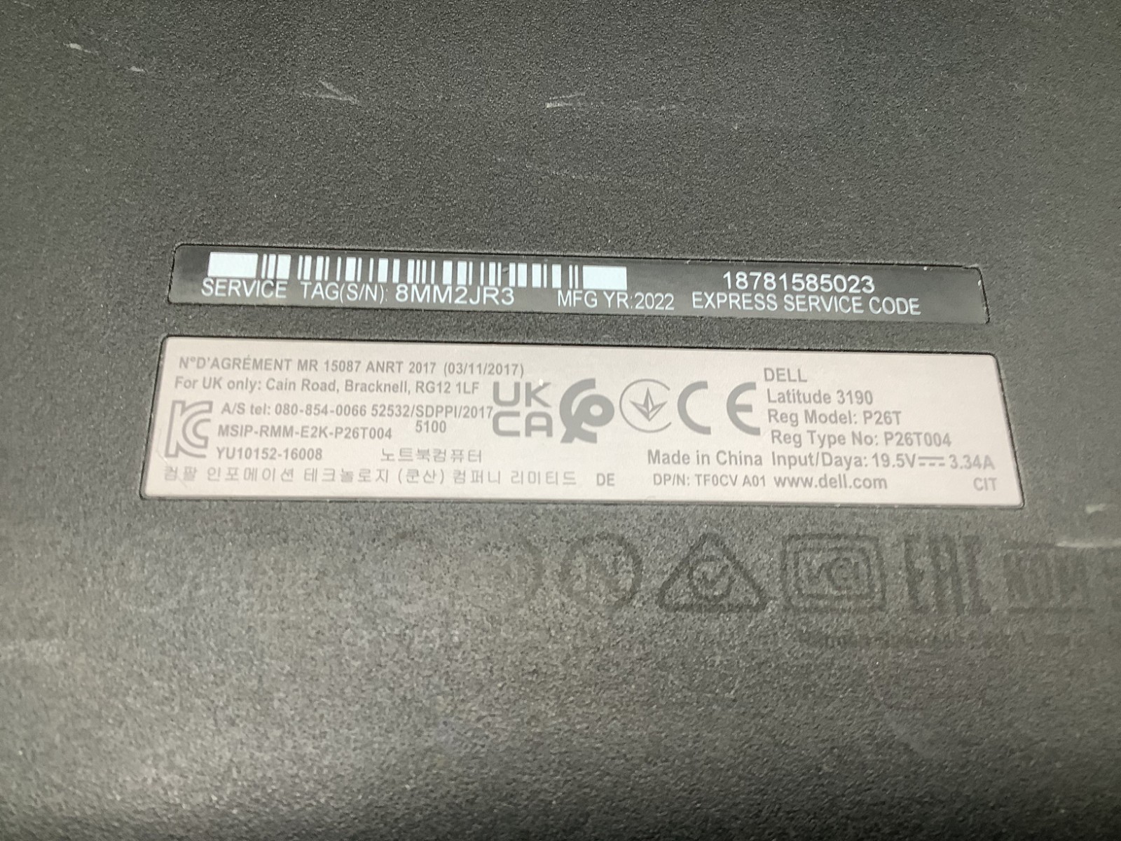 Dell Latitude 3190 11.6″ Pentium Silver N5030 @ 1.7GHz 4GB RAM 128GB SSD WIndows