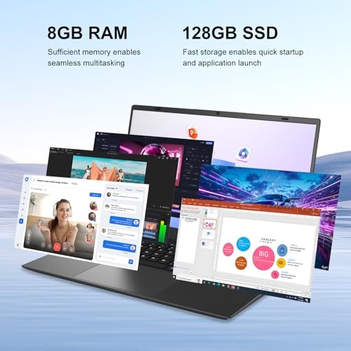 Laptop Computer 15.6 Inch – 8GB RAM 128GB SSD Laptops with Pentium 6500Y