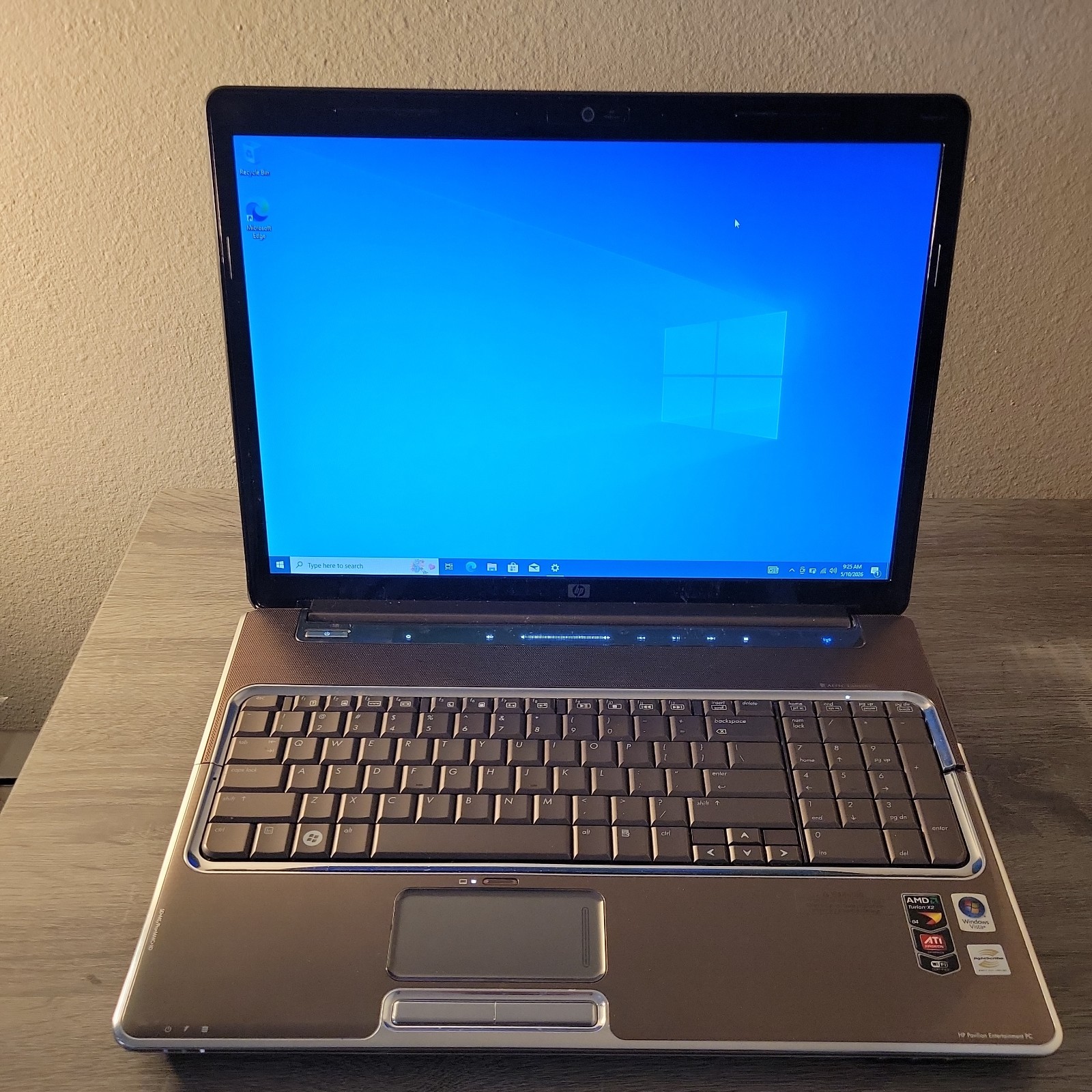 HP Compaq AMD TURION X2 DUAL CORE @2.00GHz 4GB 250GB HDD WIN 10 PRO NEED BATTERY