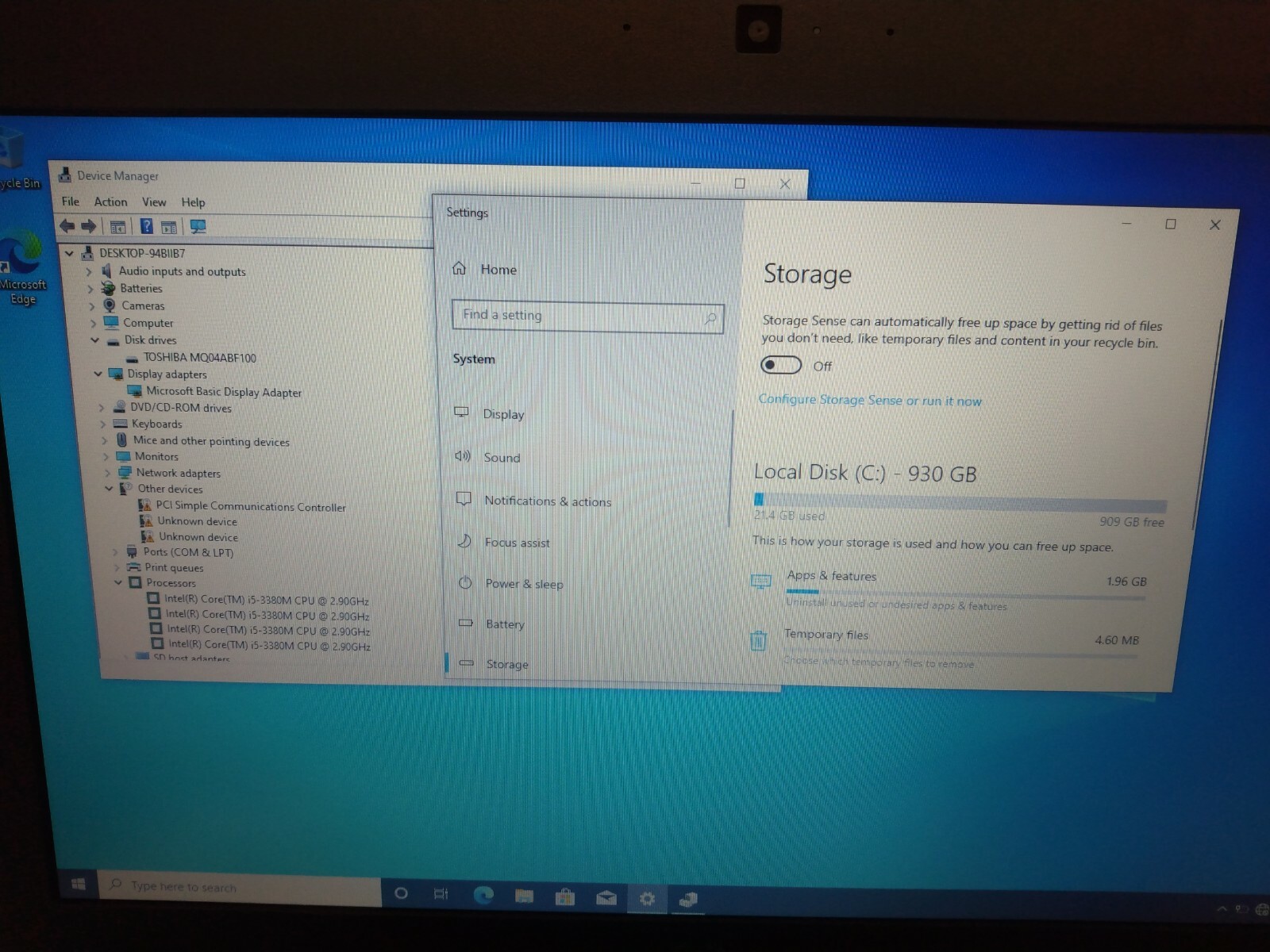 Dell Latitude E6430 14″ Intel Core i5-3380M 2.90GHz 8GB RAM 1TB HDD DVD Win10 P