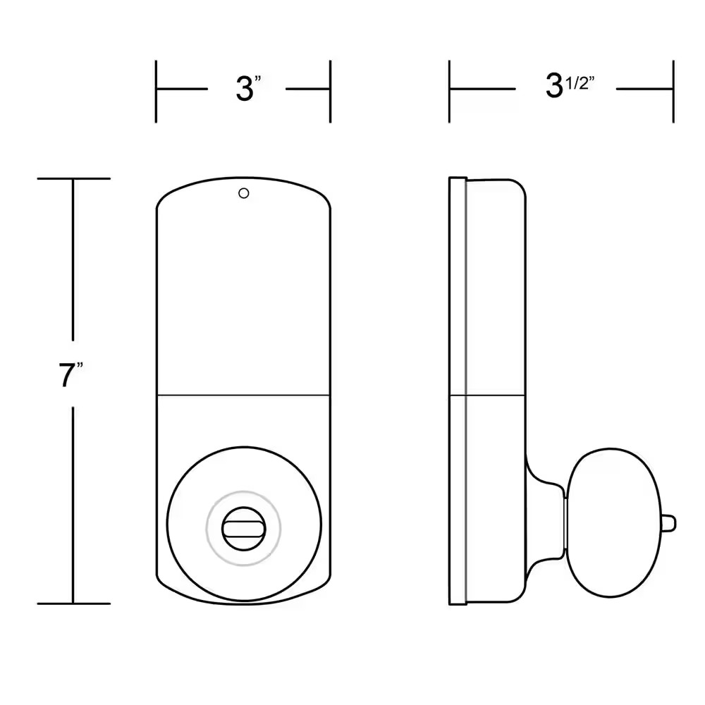 Brass Touch Pad Electronic Entry Door Knob