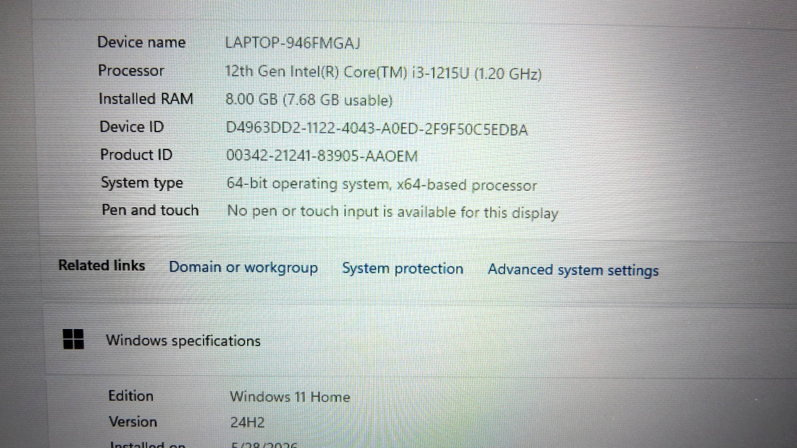 HP 17-cn2283st 17t Laptop 17.3″ Core i3 1.20GHz 8GB RAM 512GB SSD Win 11 Silver