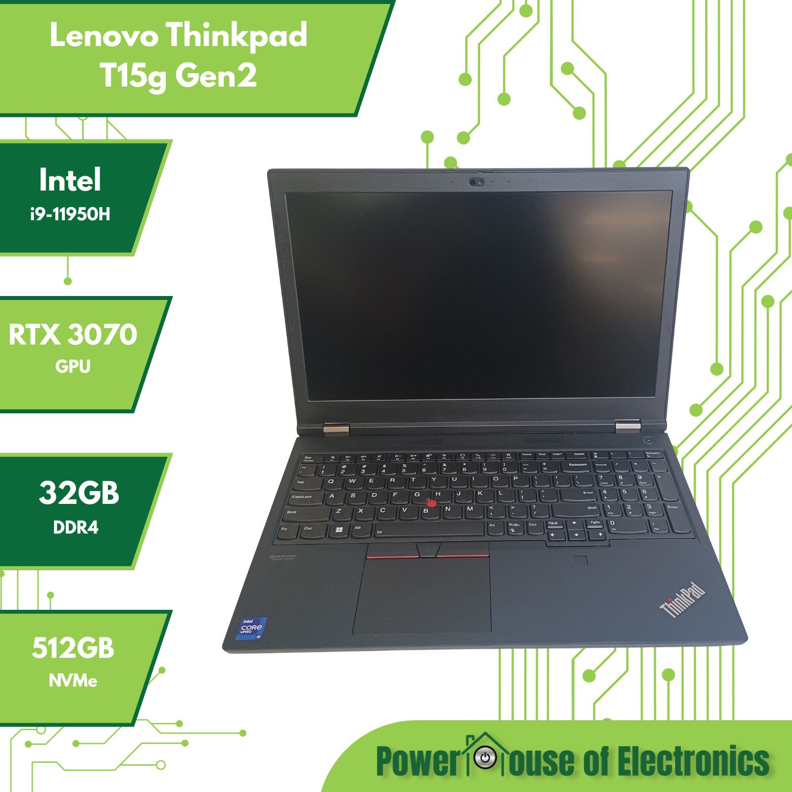 Lenovo ThinkPad T15g Gen 2 | i9-11950H | RTX 3070 | 32GB RAM | 512GB NVMe