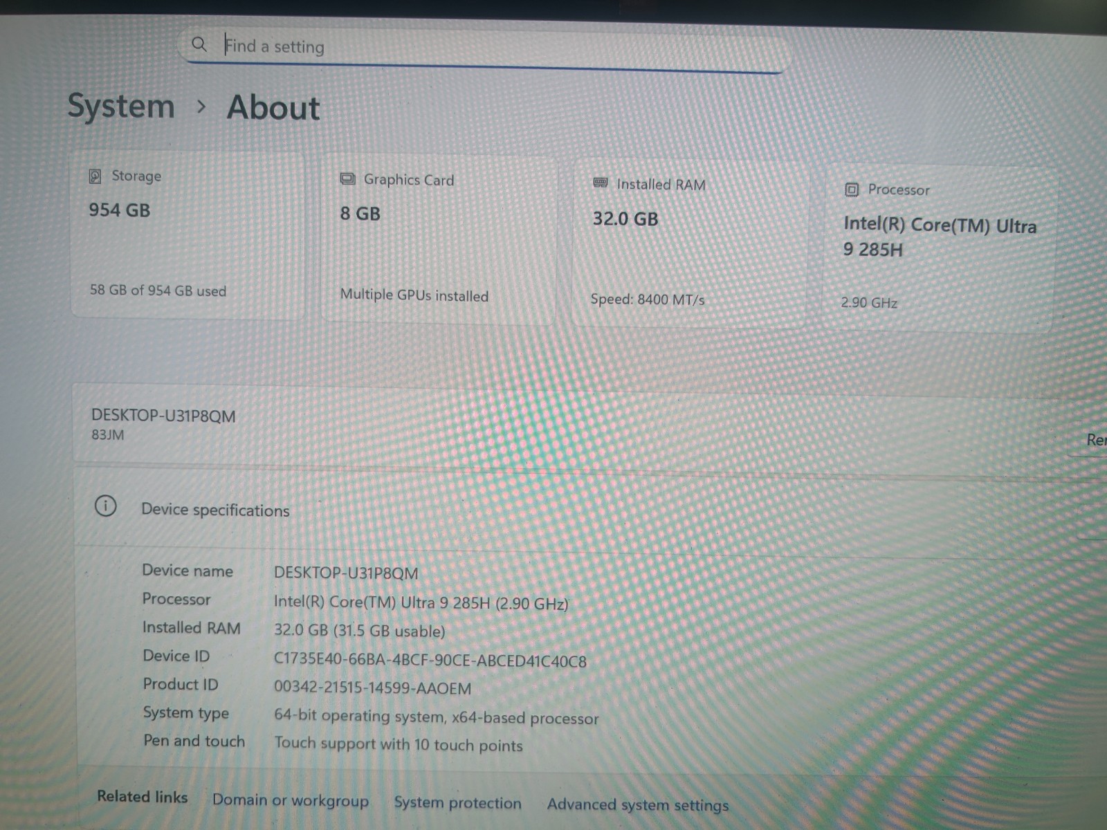LENOVO IdeaPad Pro 5 1IAH10, Intel Core Ultra 9 285H, 2.90 GHz 32 GB, 1 TB NVMe