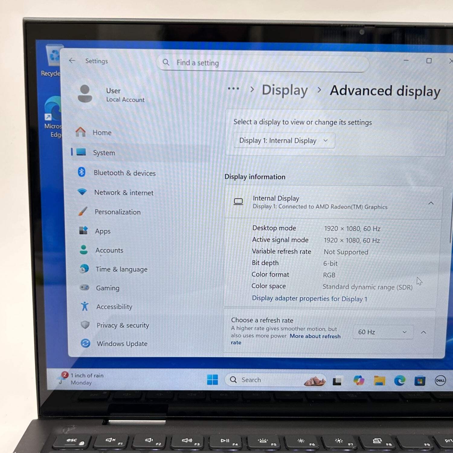 Broken Dell Inspiron 7415 2-IN-1 Ryzen 5 5500U 8GB RAM 256GB SSD Hinge Damage
