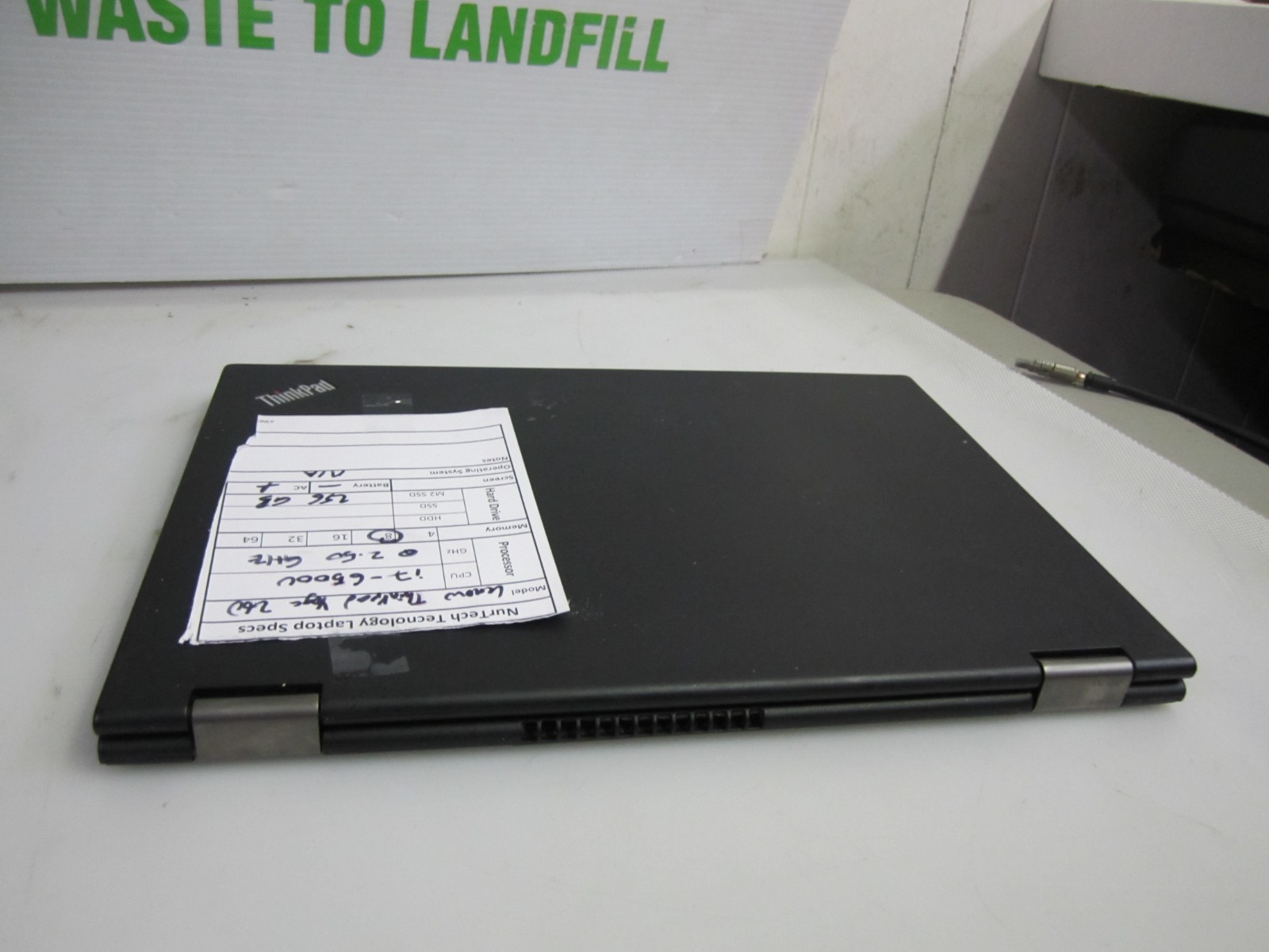 Lenovo ThinkPad Yoga 260 I7-6500U 2.5GHZ 8GB 256GB M2SSD NO BTRY LAPTOP+ AC NOOS