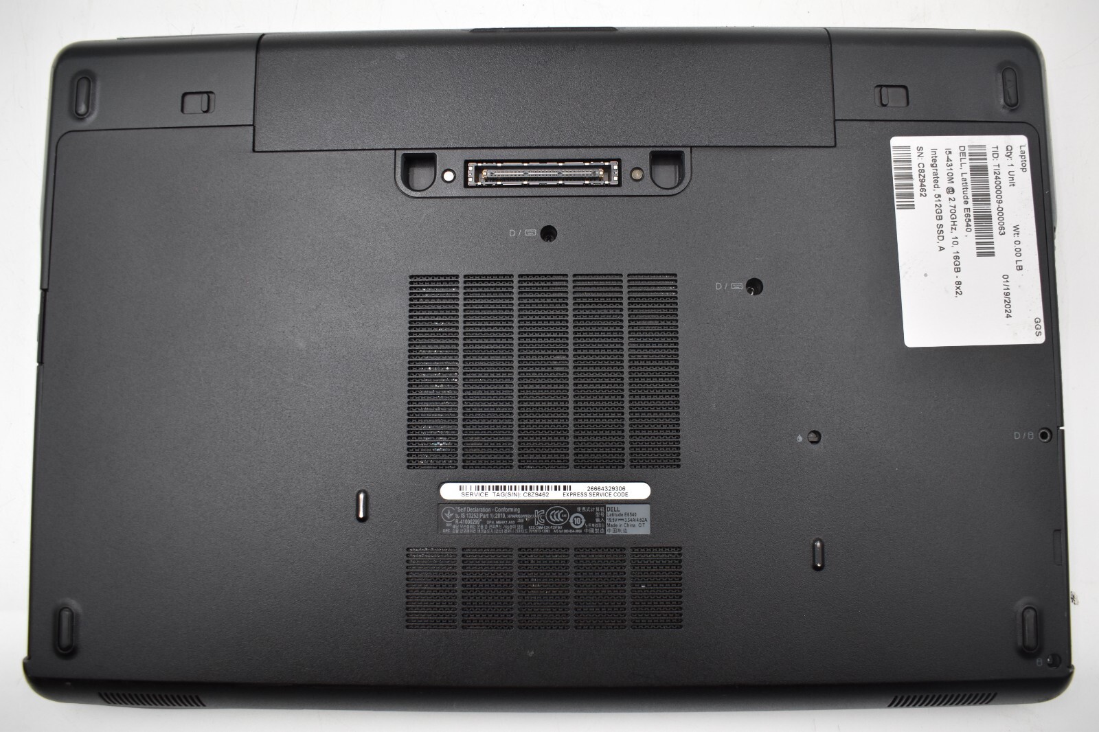 15.6″ Dell Latitude E6540 Laptop i5-4310M 2.7GHz 16GB RAM 512GB SSD WIN10 + Adap