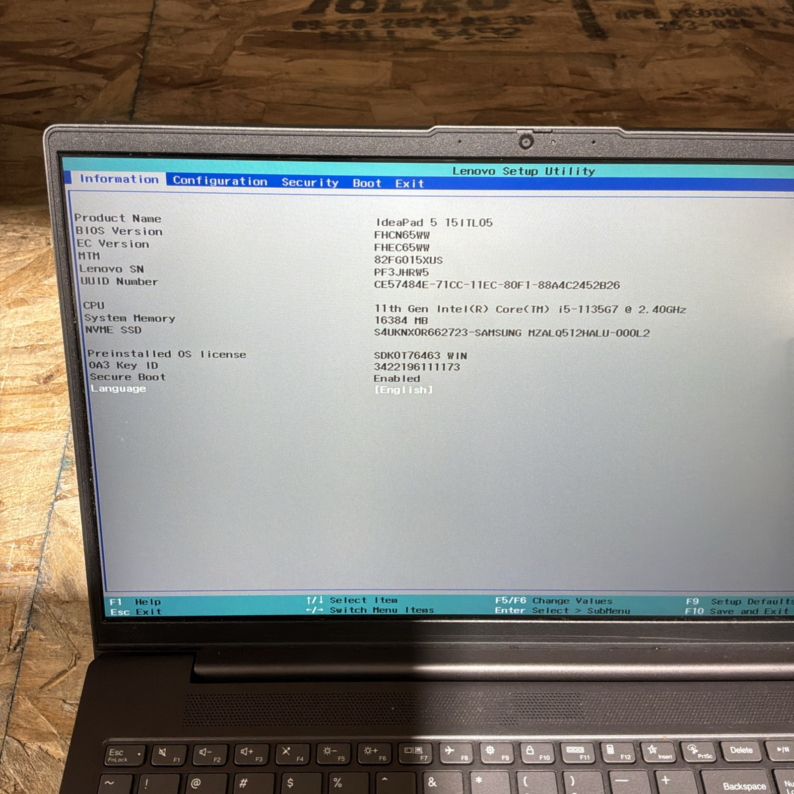 Lenovo IdeaPad 5 15ITL05 15.4″, i5-1135G7 -16GB DDR4- 512GB SSD C486