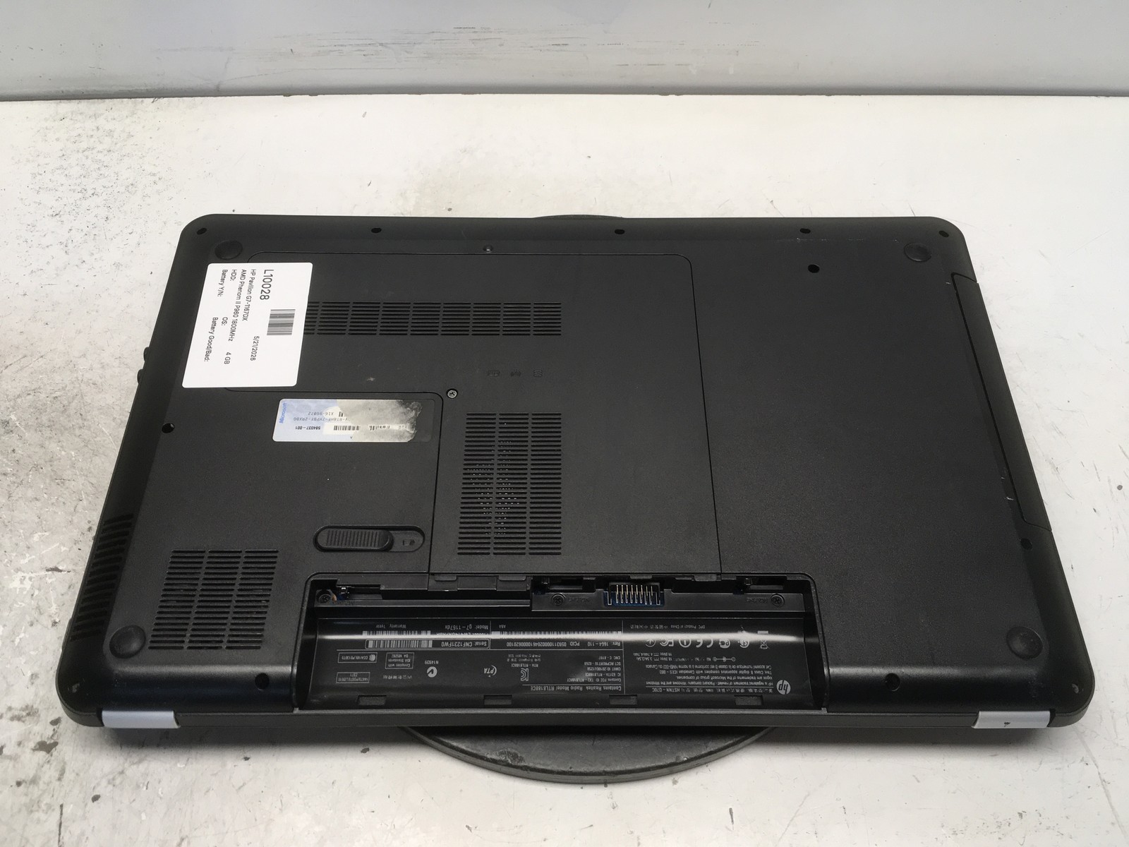 HP Pavilion G7-1167DX AMD Phenom II P960 1800MHz 4 GB NO HDD No Batt