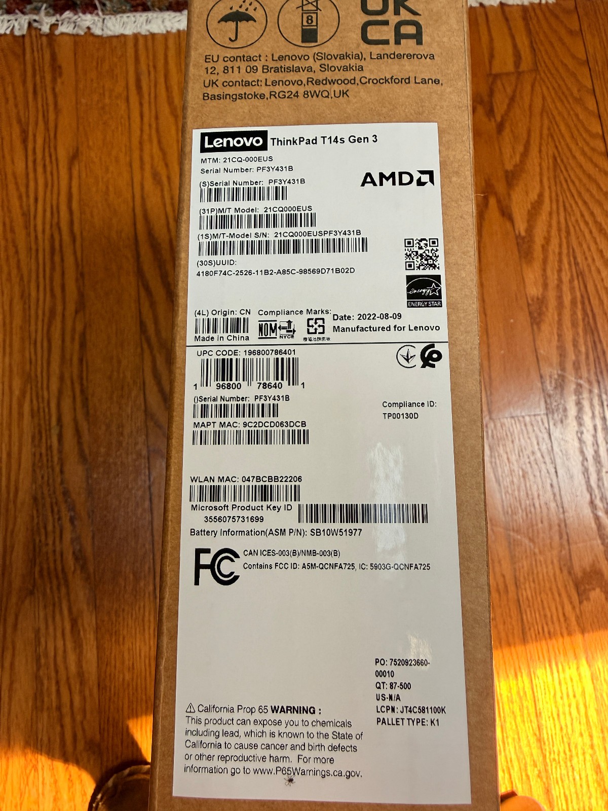 Lenovo ThinkPad T14 Gen 3 14″ WUXGA Ryzen 7 PRO 6850U 16GB 1TB Cam FPReader W11P