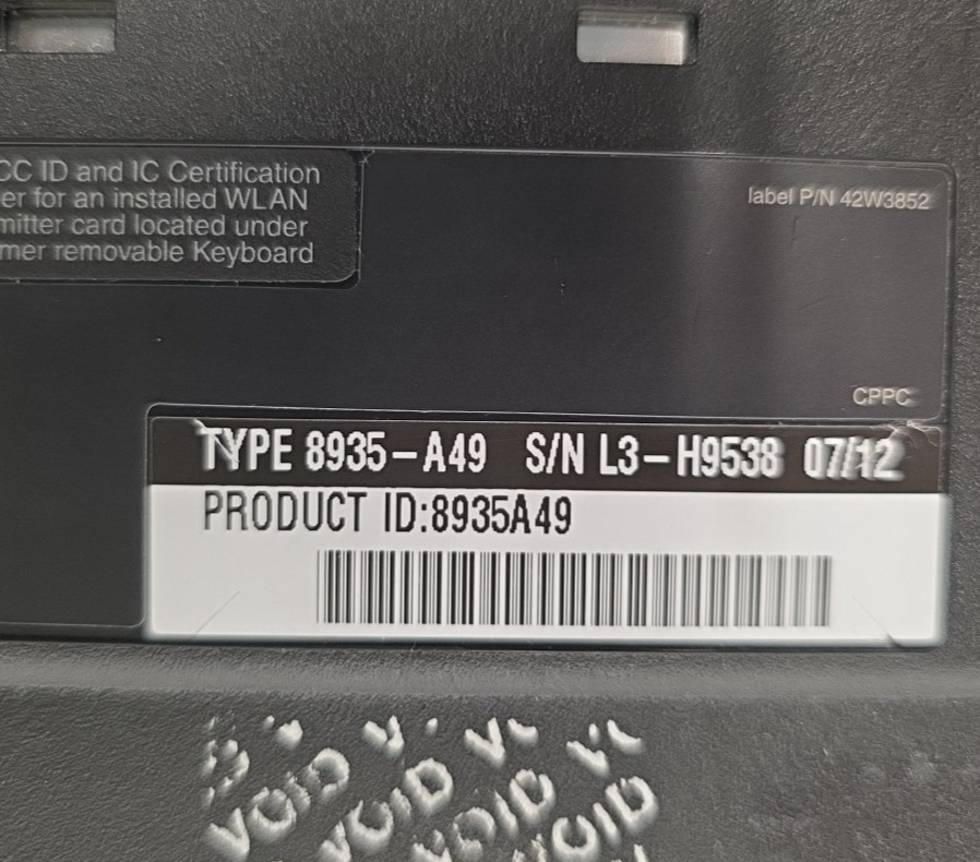 Lenovo ThinkPad R61 Laptop| Intel Celeron 540| 2GB RAM| No HDD| No OS