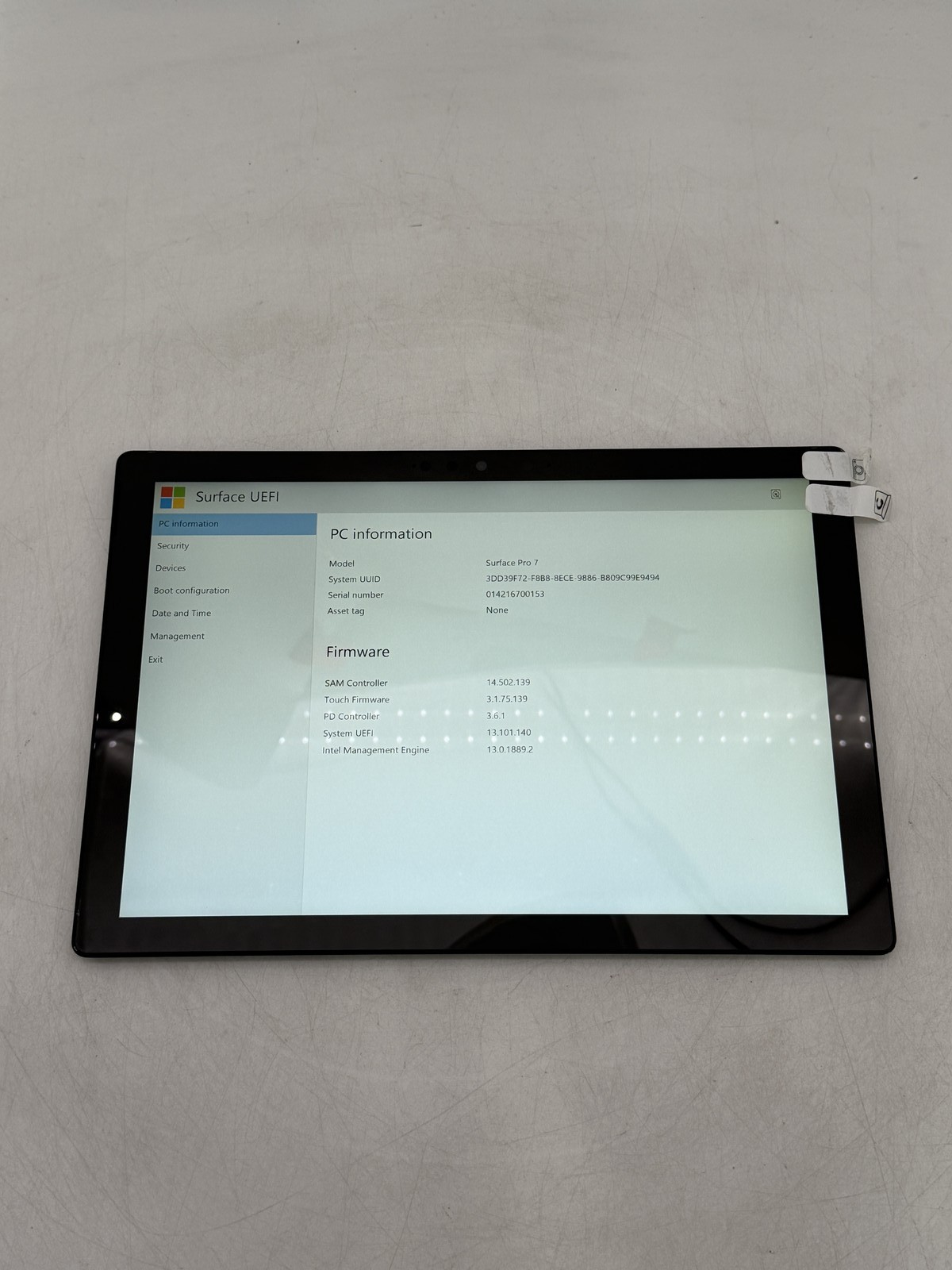Microsoft Surface Pro 7 12.3in i5-1035G4 8GB 256GB NO OS READ