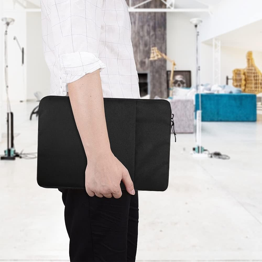 16.1-inch Polyester Laptop Sleeve Protective Case Vertical Style with Pocket Zip