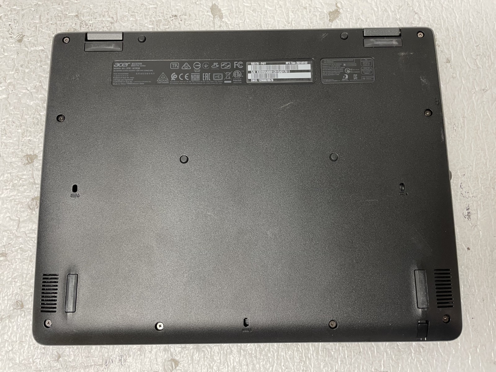 Acer Chromebook N18Q8 Intel Pentium Silver N5030 @1.10GHz 8GB RAM 64GB TouchScrn