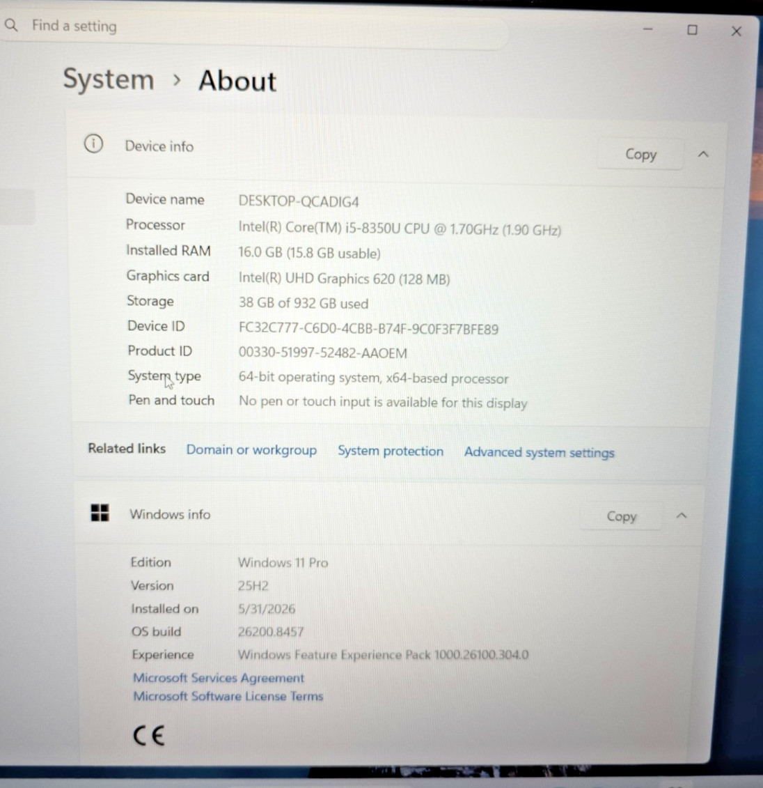 Lenovo ThinkPad T580 15.6″ | i5-8350U | 16GB RAM | 1TB SSD | Win 11 Pro |