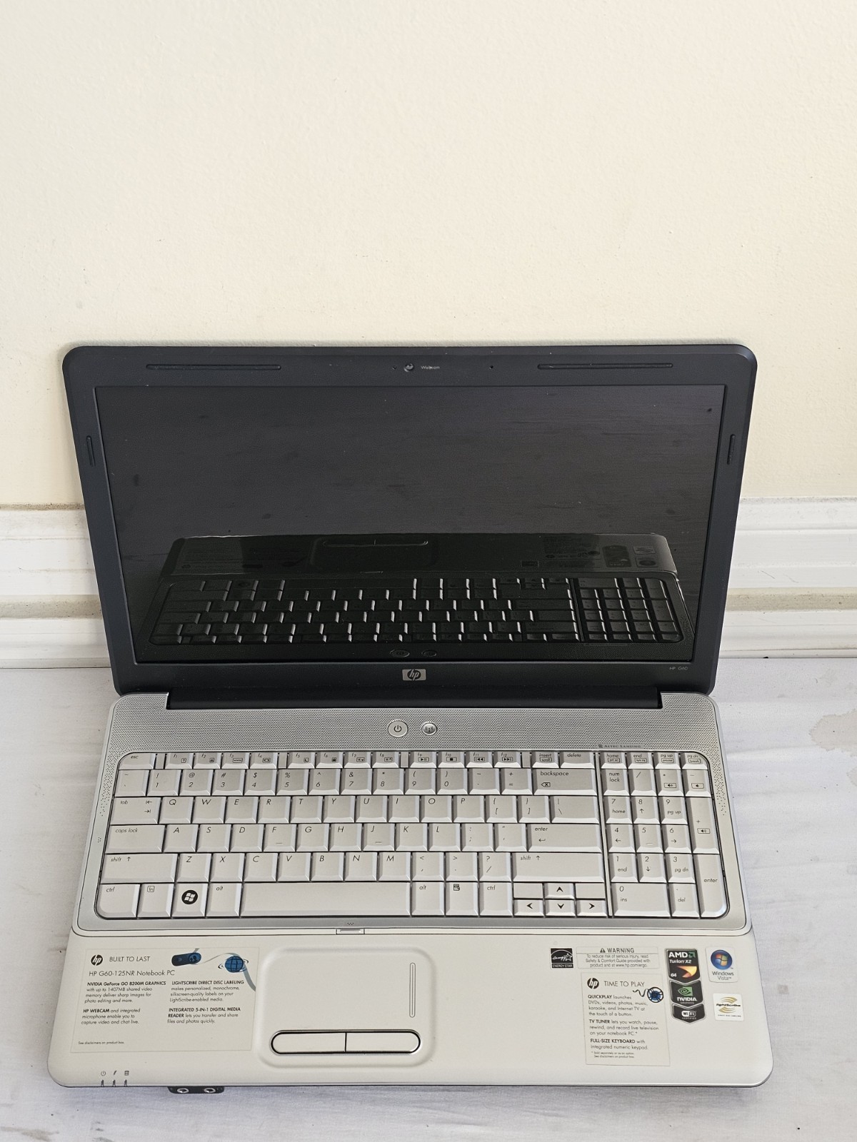 HP G60-125NR Laptop – AMD Turion RM-70 – 3GB RAM – NO HDD/OS WON’T BOOT WINDOWS