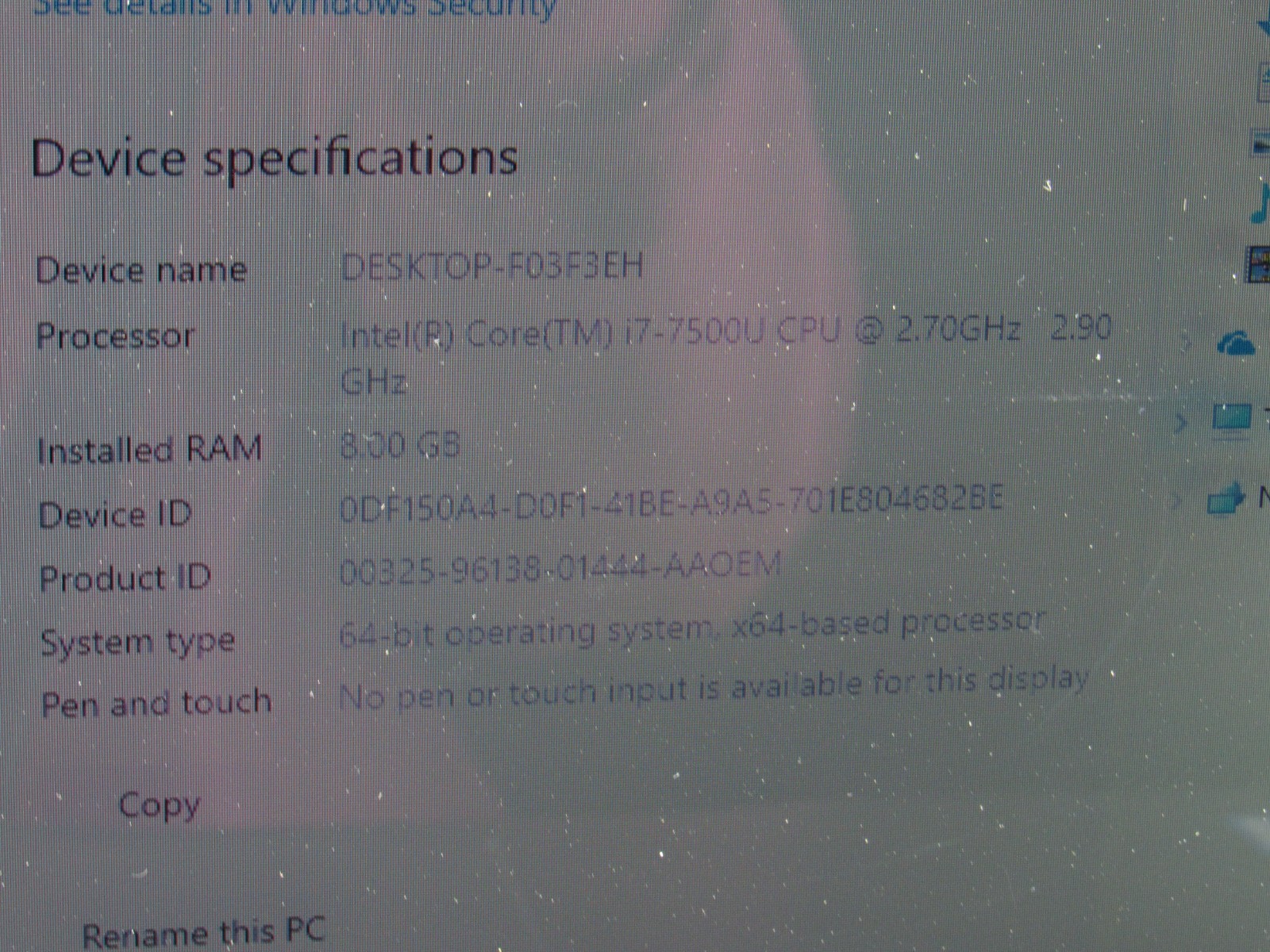 Dell Inspiron P66F Laptop – Intel i5 Gen 7 – 8GB RAM – 237GB HDD – Windows 10