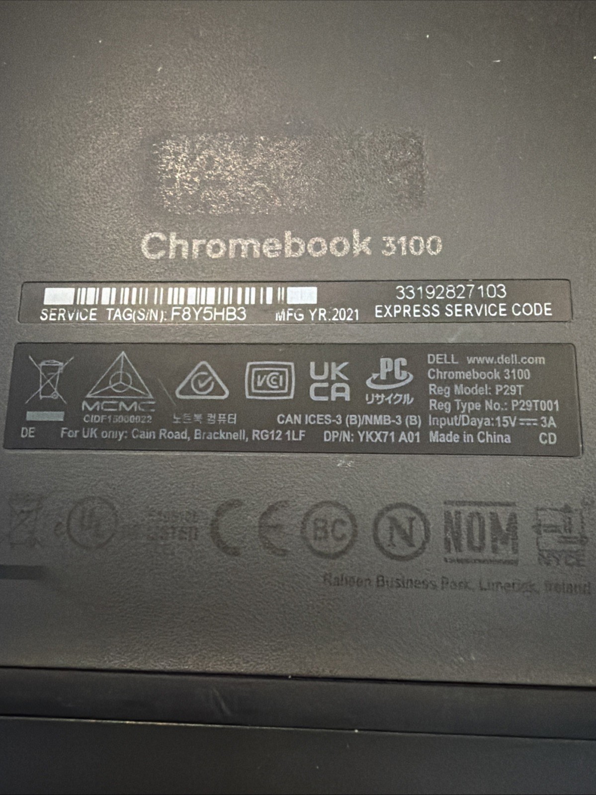 Dell chromebook 3100 Laptop Latest Update